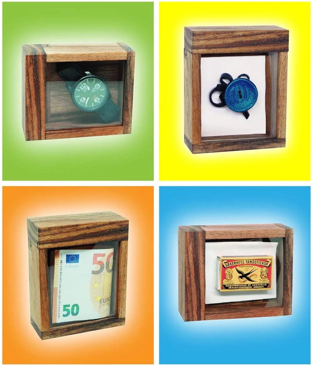 Gry LOGICA GIOCHI Art. Sejf z AstuHardlines XL - tajne pudełko - trudność 5/6 NIESAMOWITY - Drewniane puzzle