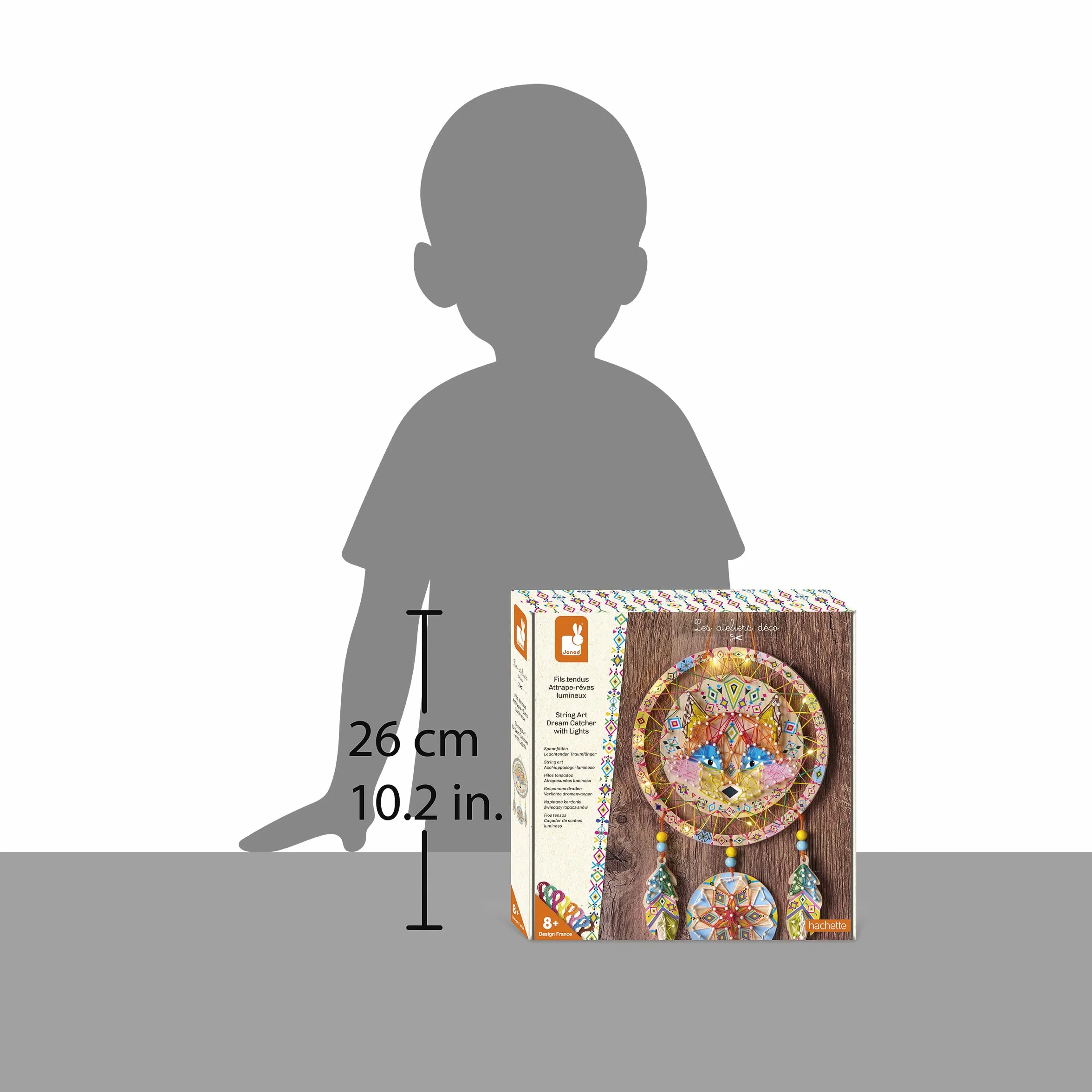Janod Łapacz pszczół do tworzenia i zawieszania plecionych drutów - W zestawie baterie Ateliers Déco-Fai DIY kreatywny wypoczynek dla dzieci - od 8 lat-J09161, J09161, J09161