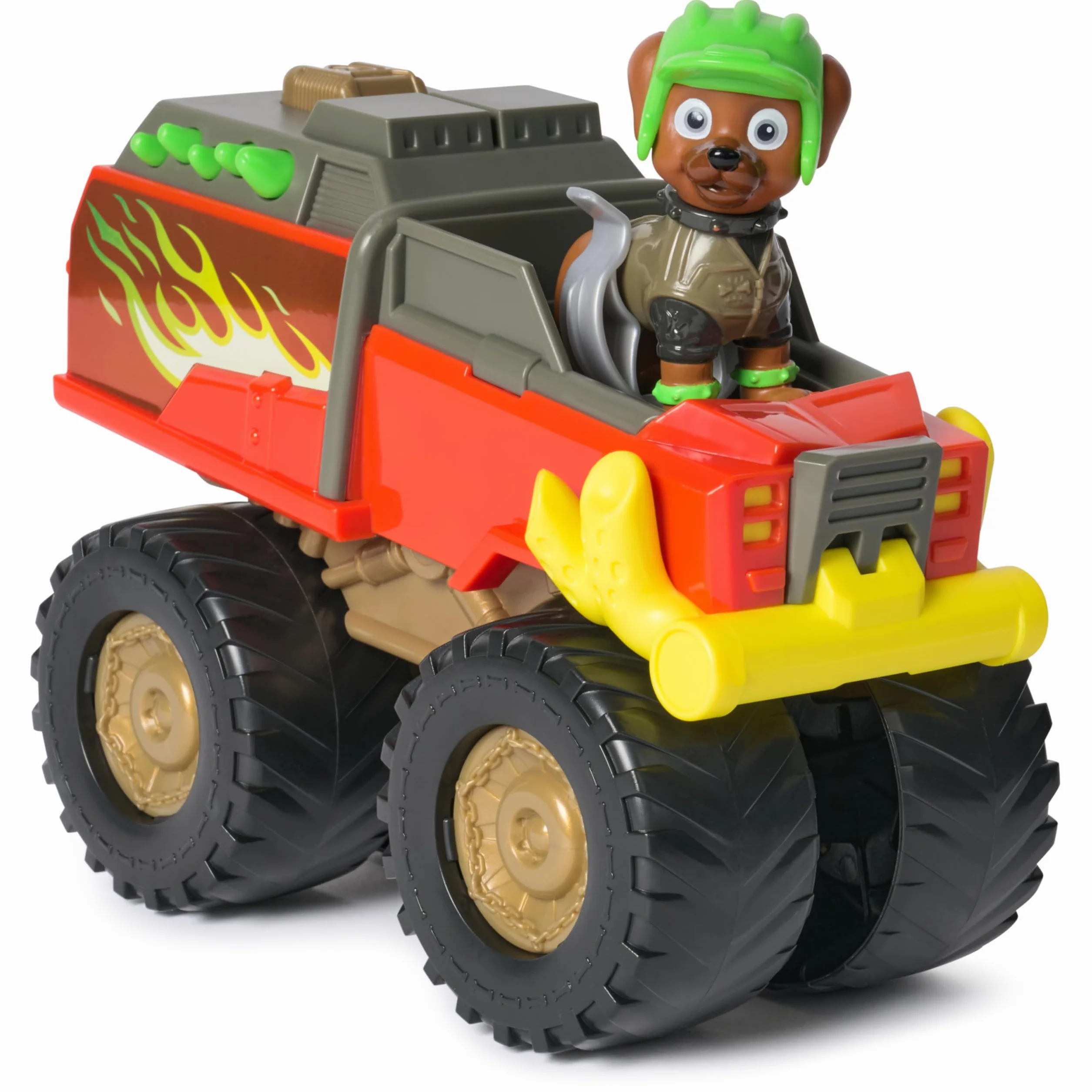 Psi Patrol: Rescue Wheels Monster Truck Boomera, Zabawkowa ciężarówka z transformacją pojazdu i kolekcjonerską figurką, zabawki dla dzieci dla chłopców i dziewczynek w wieku 3+