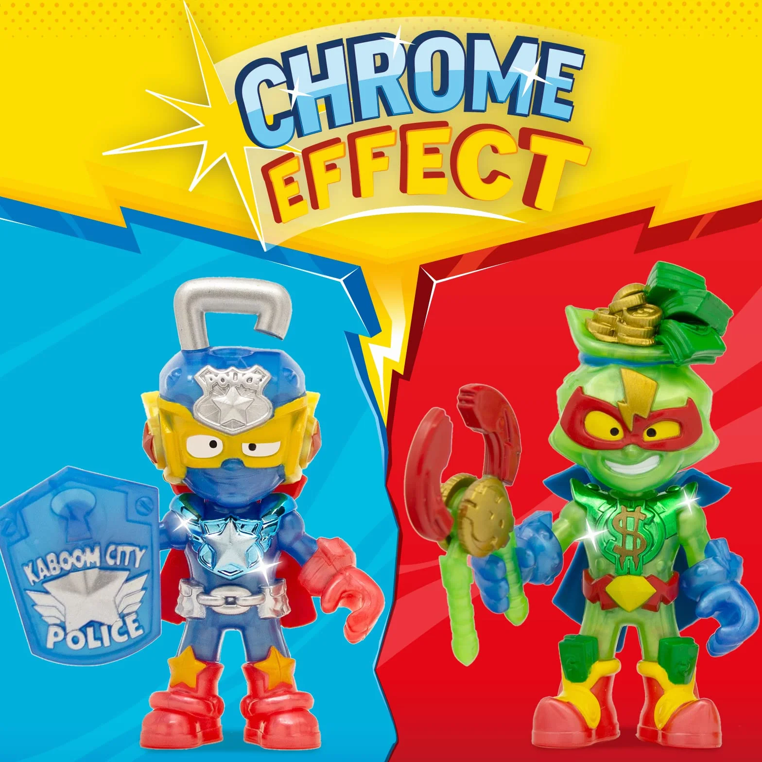 SUPERTHINGS Rescue Force – Pełna kolekcja Kazoom Kids z serii Rescue Force. Każde pudełko zawiera 1 Kazoom Kida, 1 figurkę SuperThinga i 1 akcesorium bojowe