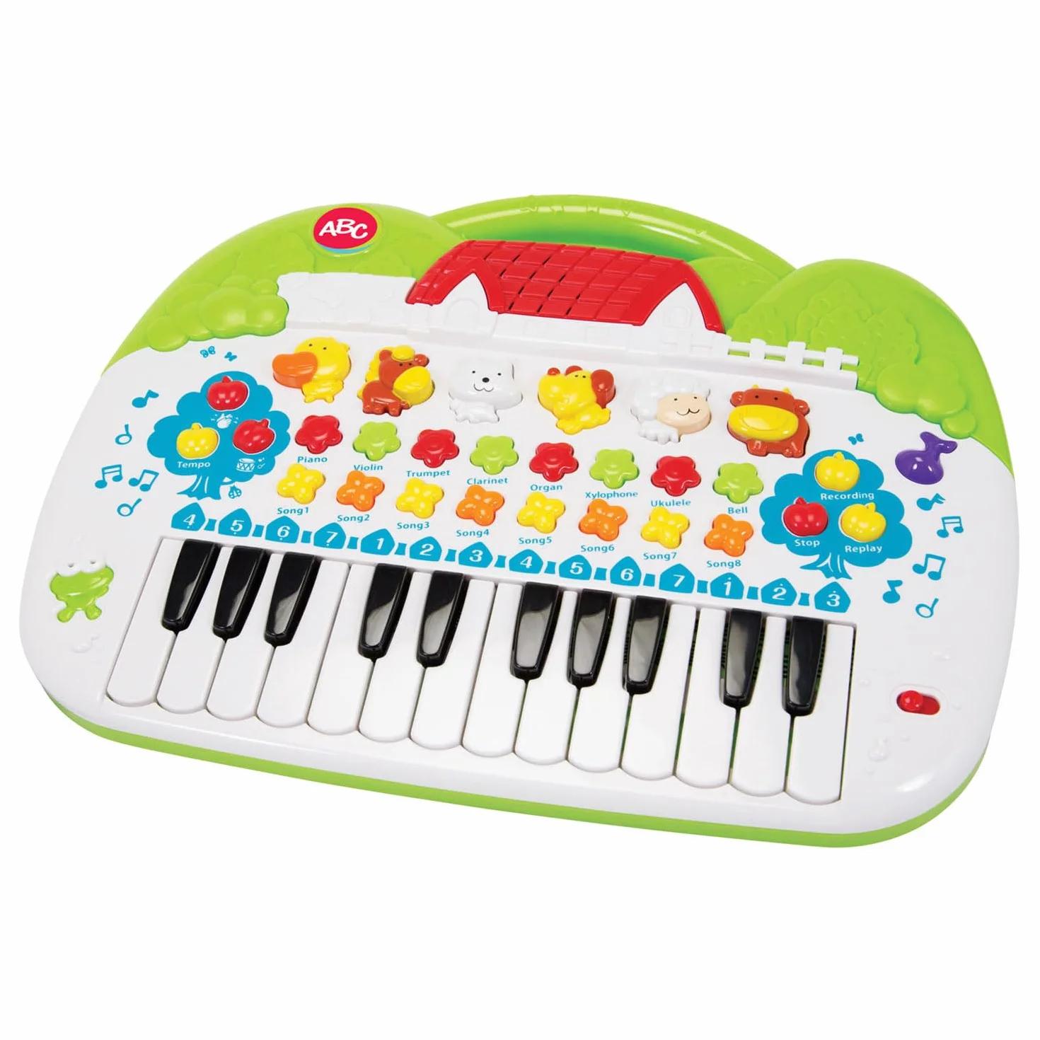 Simba 104018188 ABC zwierzęcy keyboard, z różnymi dźwiękami i funkcjami regulacji, 28 x 39 cm, od 3 lat