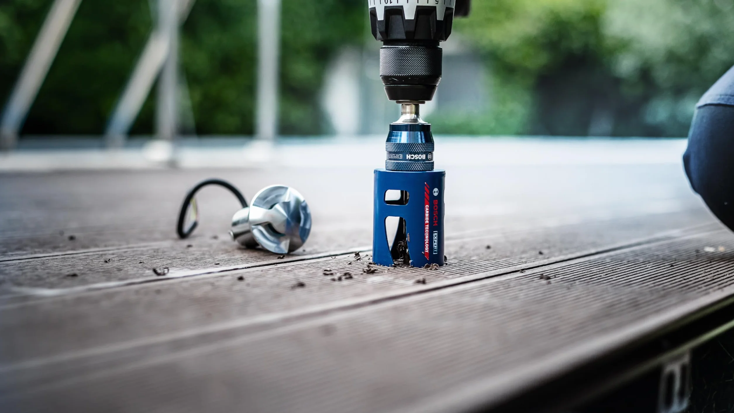 Bosch 11x Zestawy piły otwornic EXPERT Construction Material (do Miękkie drewno, Płyta wiórowa, Ø 20-76 mm, Professional Akcesoria Wiertarki/Wkrętarki)