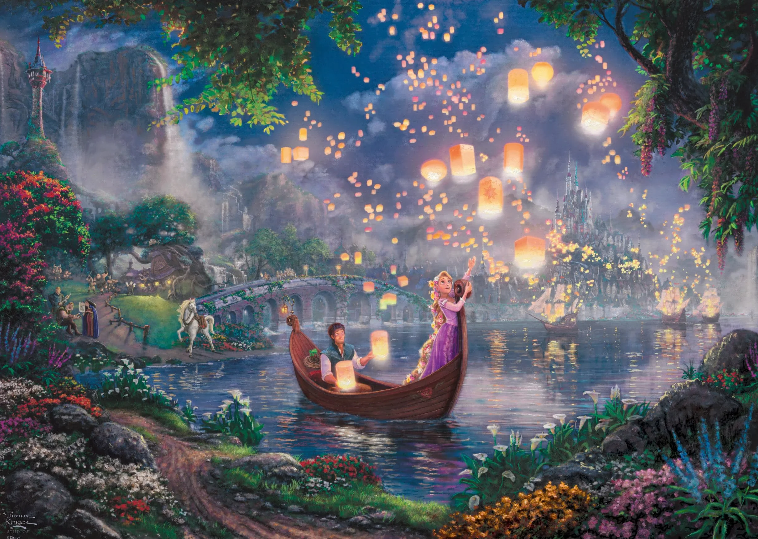 Schmidt Spiele Disney Rapunzel Thomas Kinkade Repelsteeltje Jigsaw Puzzle 1000 Pieces