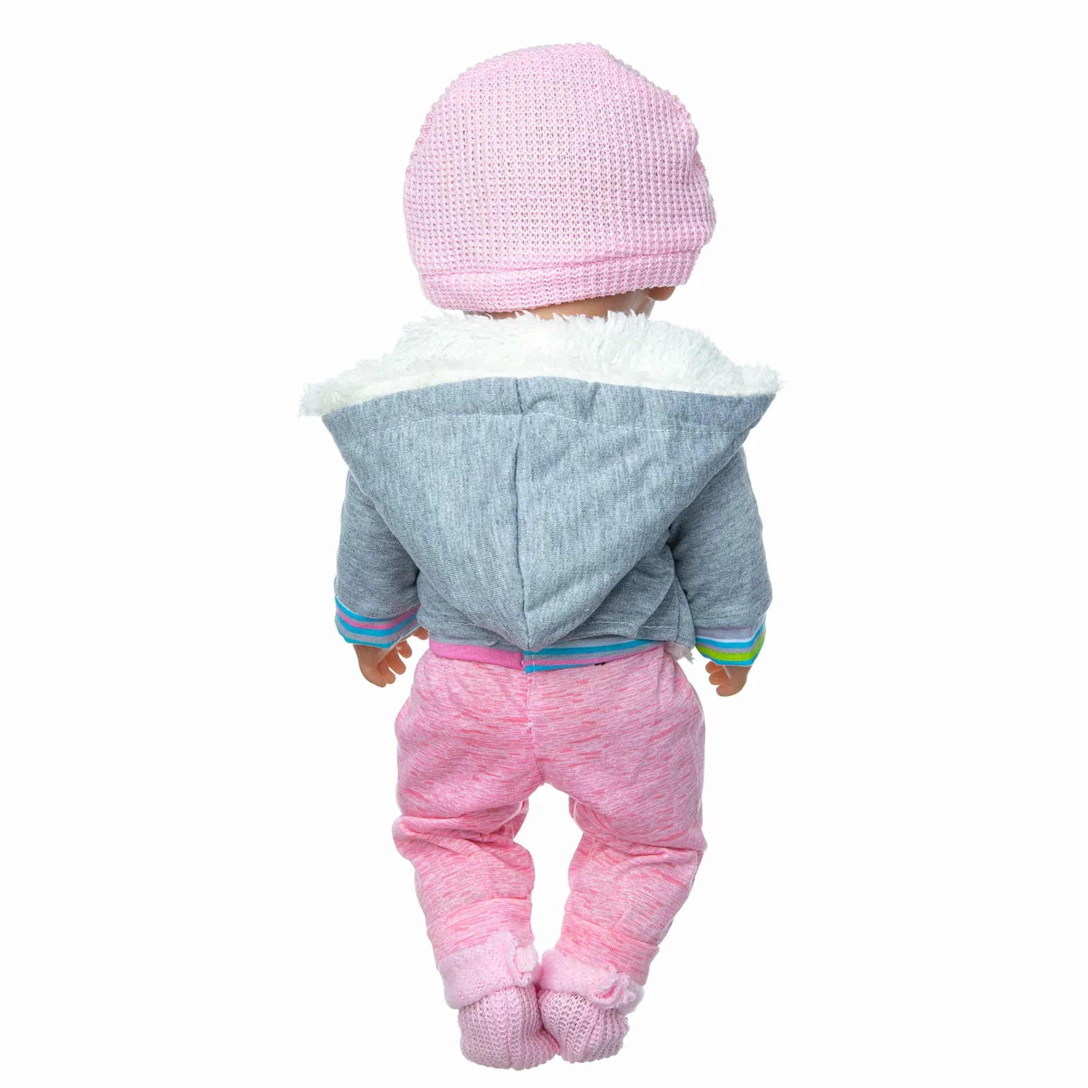Ubrania lalki 36-43 cm New Born Baby lalki, w tym koszula, płaszcz, kapelusz, skarpetki (bez lalki)
