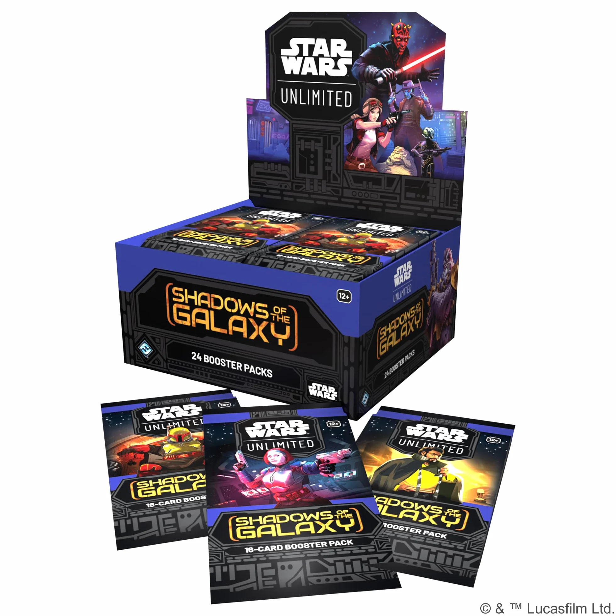Star Wars: Unlimited TCG Shadows of the Galaxy Booster Display (24 Packs) Fantasy Flight Games