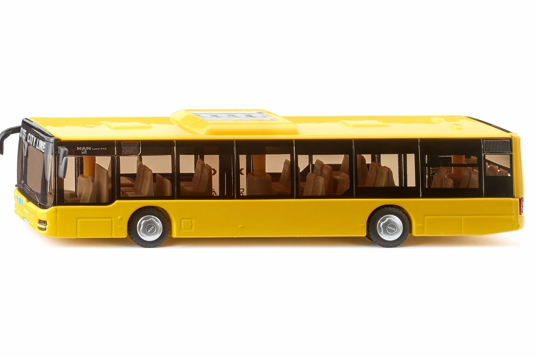 siku 3734, MAN Lion's City Autobus miejski, 1:50, Metal/Tworzywo sztuczne, Żółty, Autobus do zabawy dla dzieci, Otwierane drzwi, Otwierana pokrywa silnika