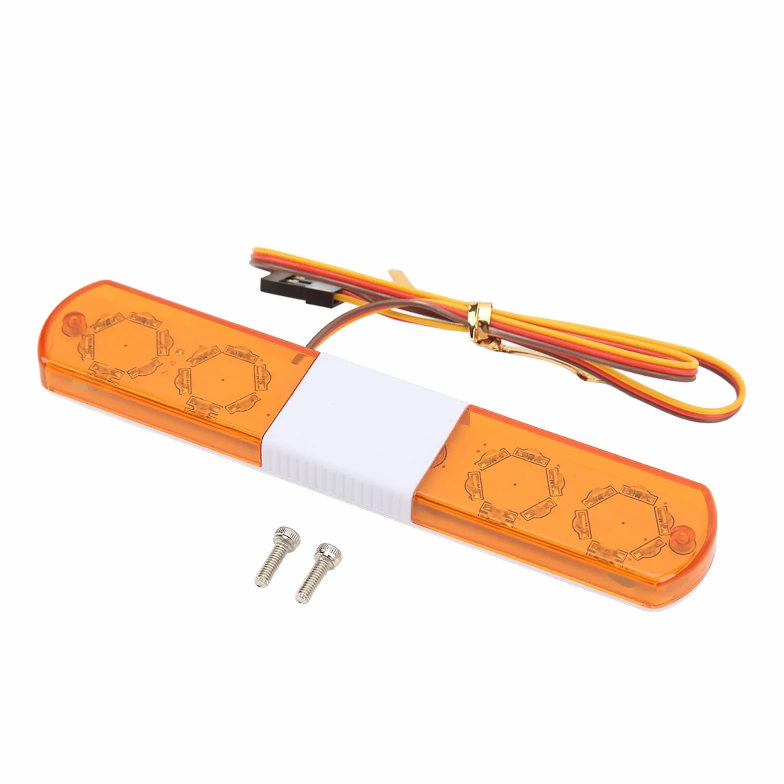 VGEBY RC LED Police Light 4 tryby Światło alarmowe dla samochodów RC 1/8 1/10 Niebieski Czerwony Żółty