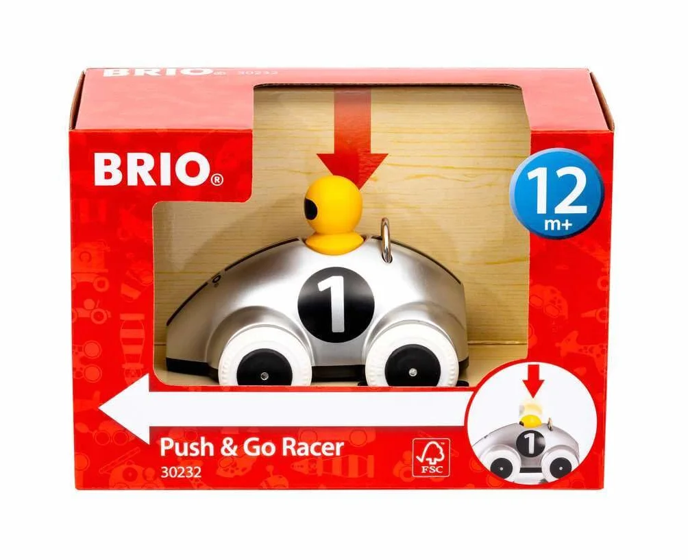 Push & Go Rennwagen Silber Edition Push Along