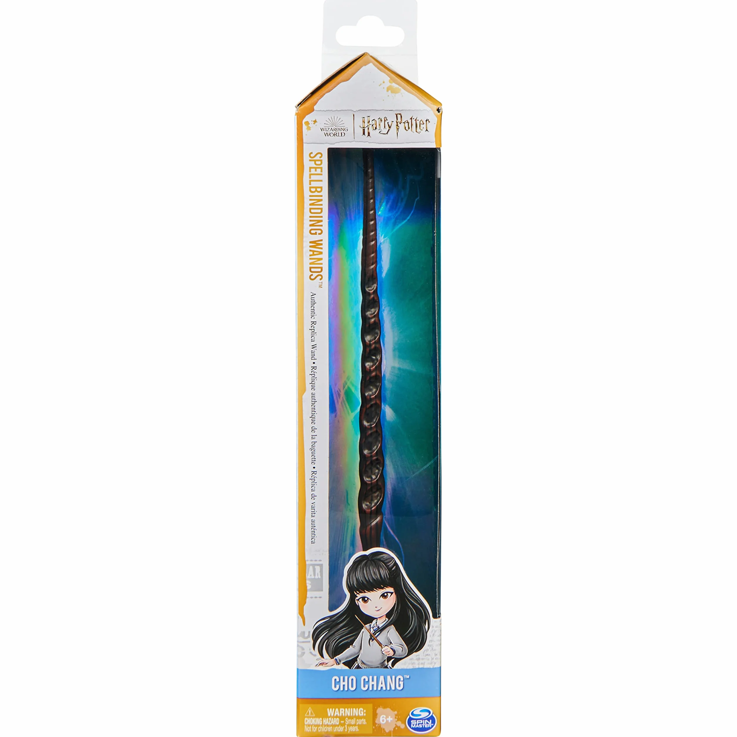 Wizarding World Harry Potter magiczna różdżka i karta zaklęć Cho Chang 30 cm, akcesoria na Halloween, dla dziewcząt i chłopców