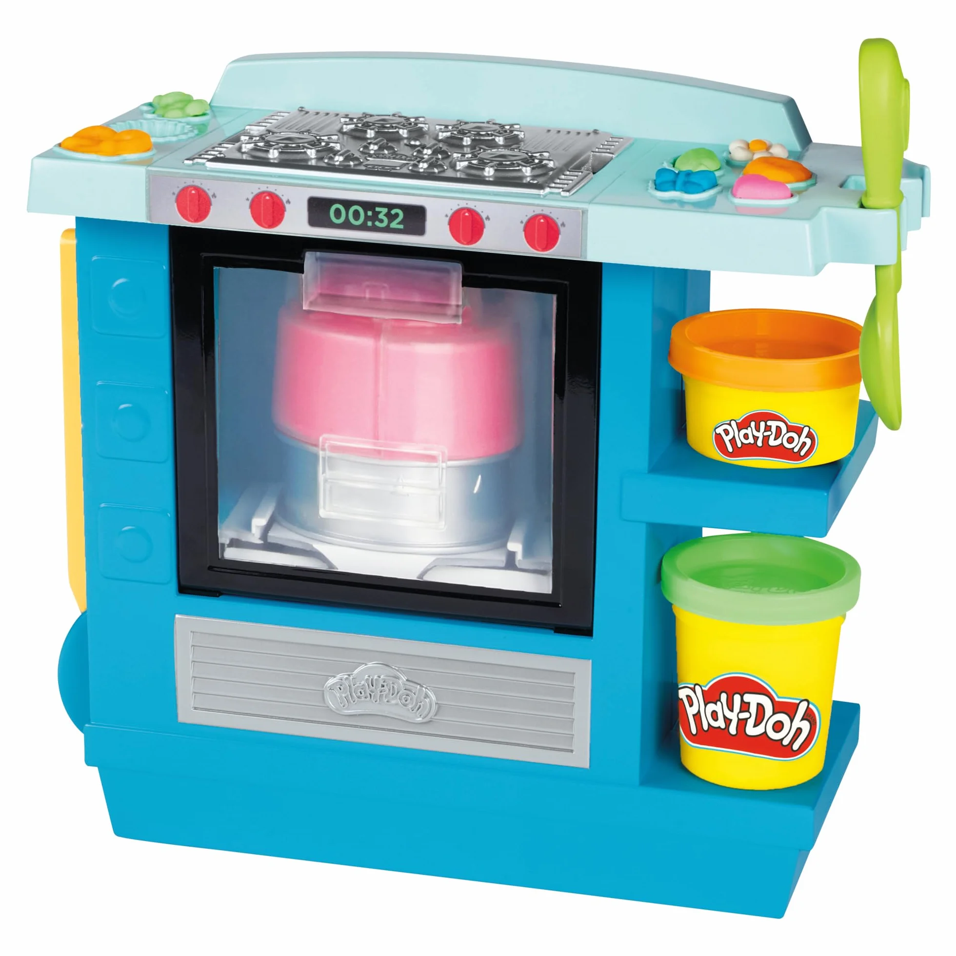 Play-Doh Zestaw do zabawy Kitchen Creations Magiczny Piec do Tortów z ciastoliną, dla dzieci w wieku od 3 lat, z 5 kolorami masy plastycznej, produkt nietoksyczny