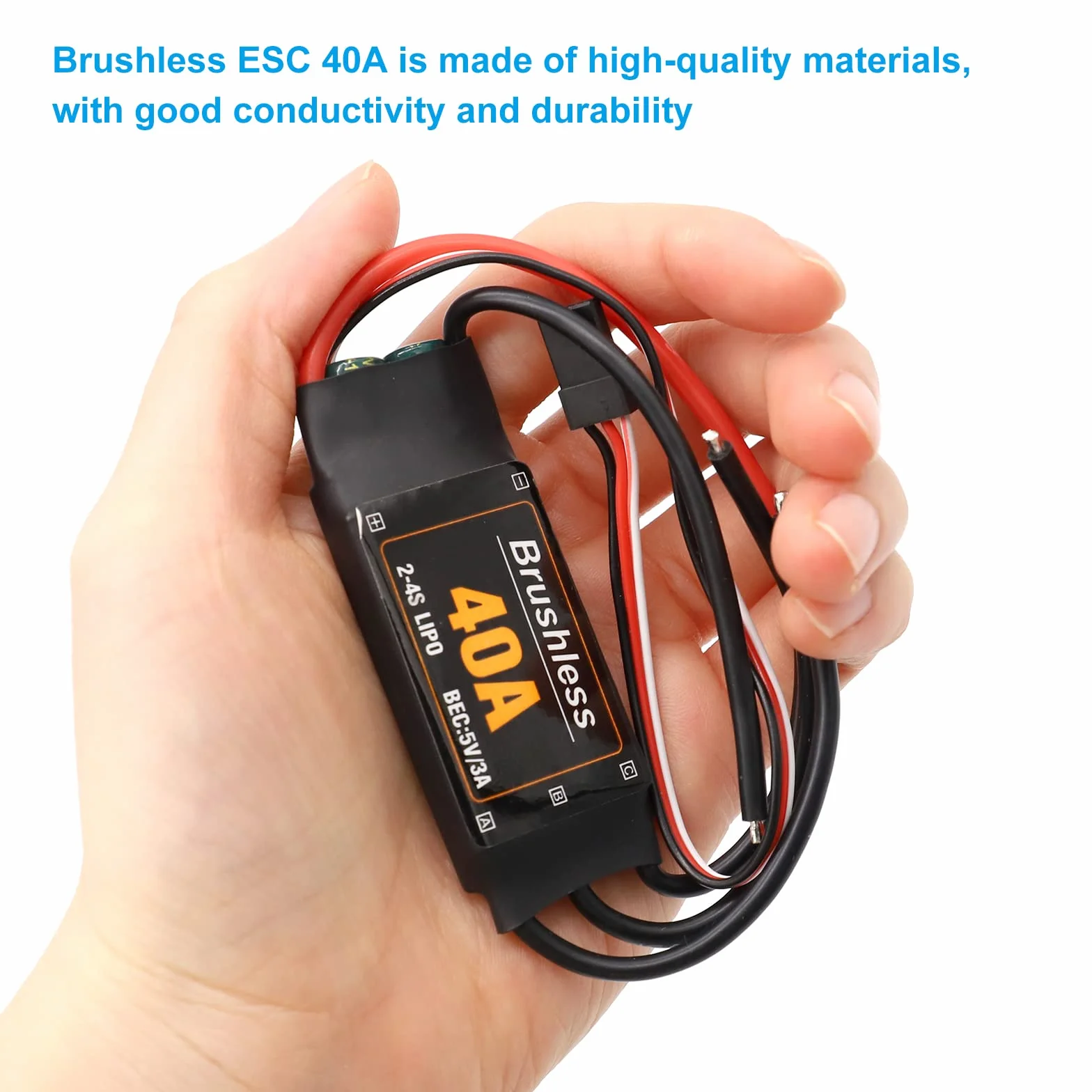 RUIZHI 40A ESC 2-4S bezszczotkowy kontroler prędkości ESC 5V 3A BEC silnik do stałego skrzydła DIY RC dron helikopter Quadcopter