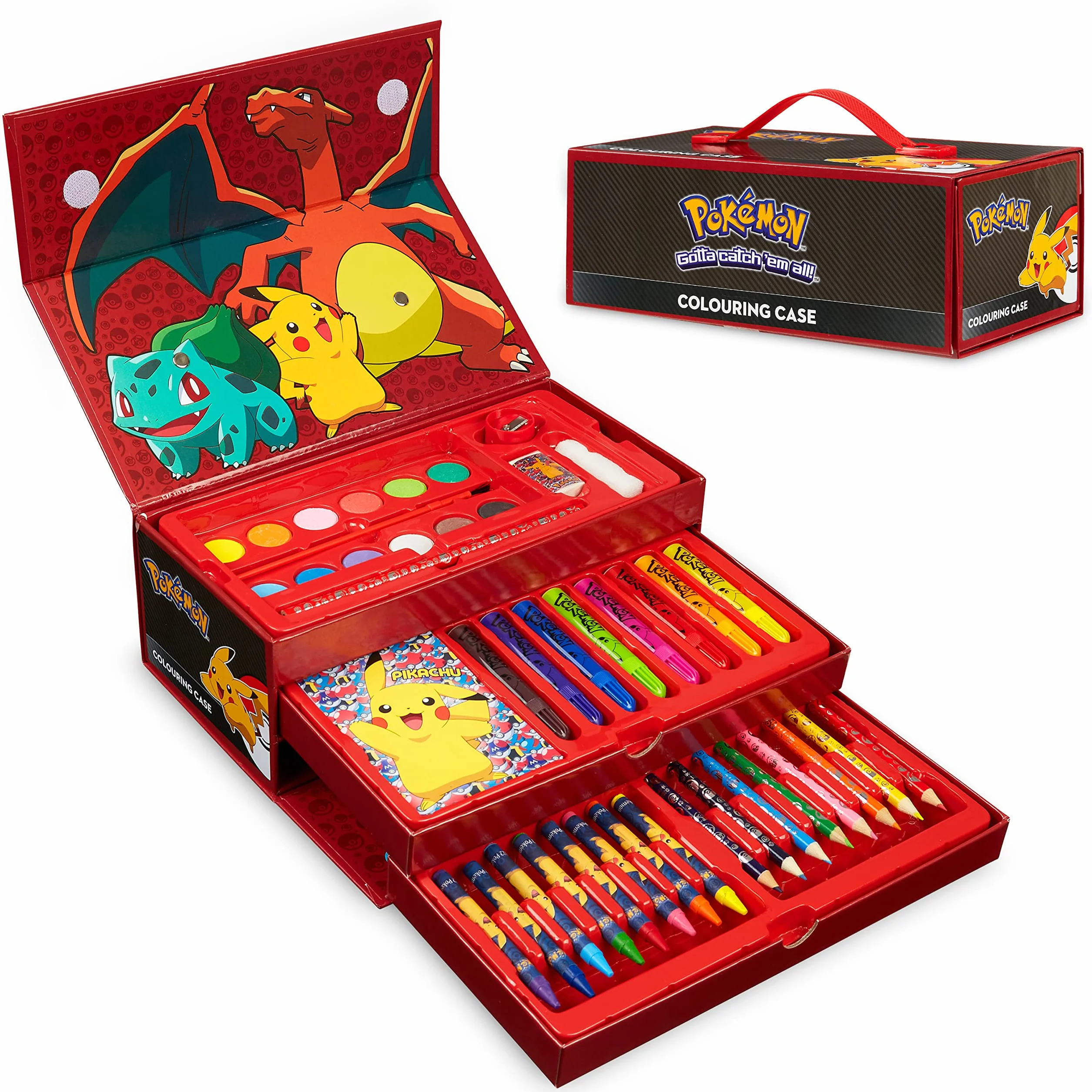 Pokemon Zestaw Art, zestawy do kolorowania dla dzieci, ponad 40 materiałów plastycznych dla dzieci