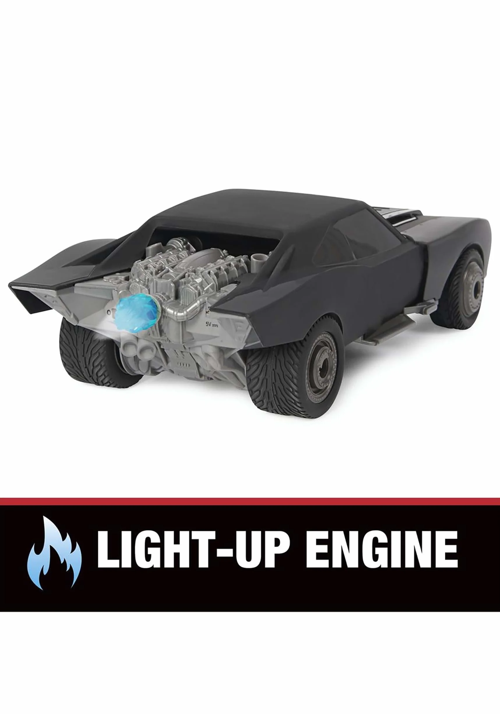 Spin Master Turbo Boost Batmobile Batman Auto Zdalnie Sterowane, Czarny, Skala 1:15