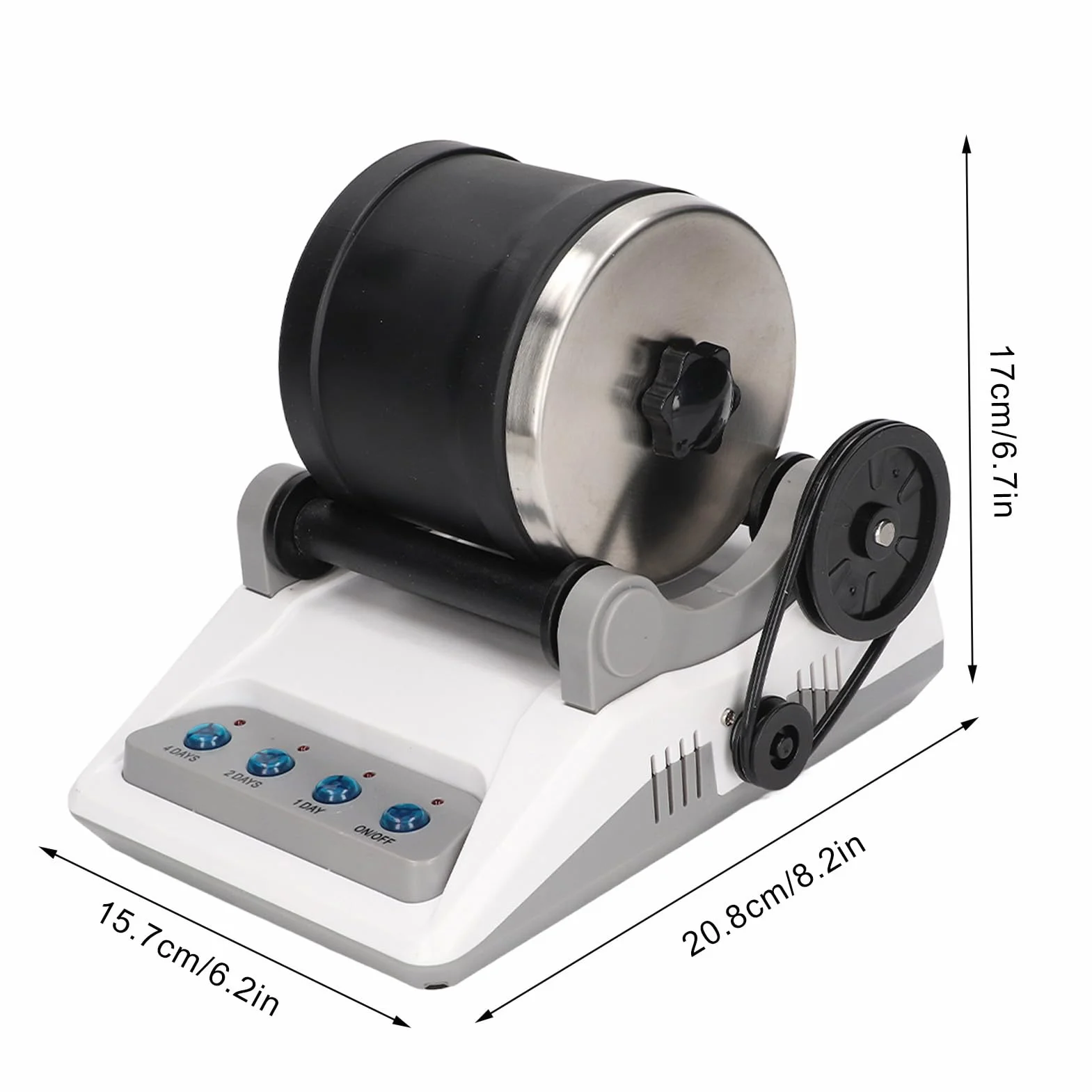 Rock Tumbler Kit, DIY Stone Polishing Toy z Raw Gemstones Polerowanie zamek ABS Metal Polishing Machine dla dorosłych dzieci, ()
