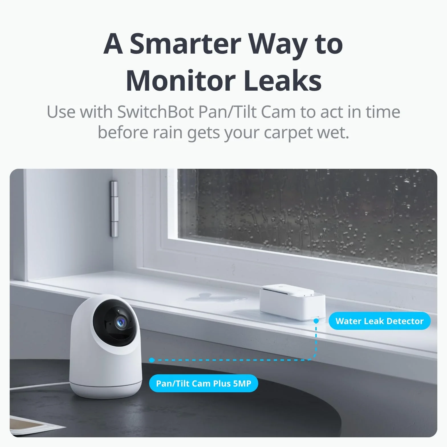 SwitchBot Czujnik wycieku wody, Wi-Fi, nie wymaga hubu, inteligentny, regulowany alarm 100 dB, aplikacja, wodoodporność IP67, bezprzewodowy, do kuchni, łazienki, piwnicy, obsługa 2,4G
