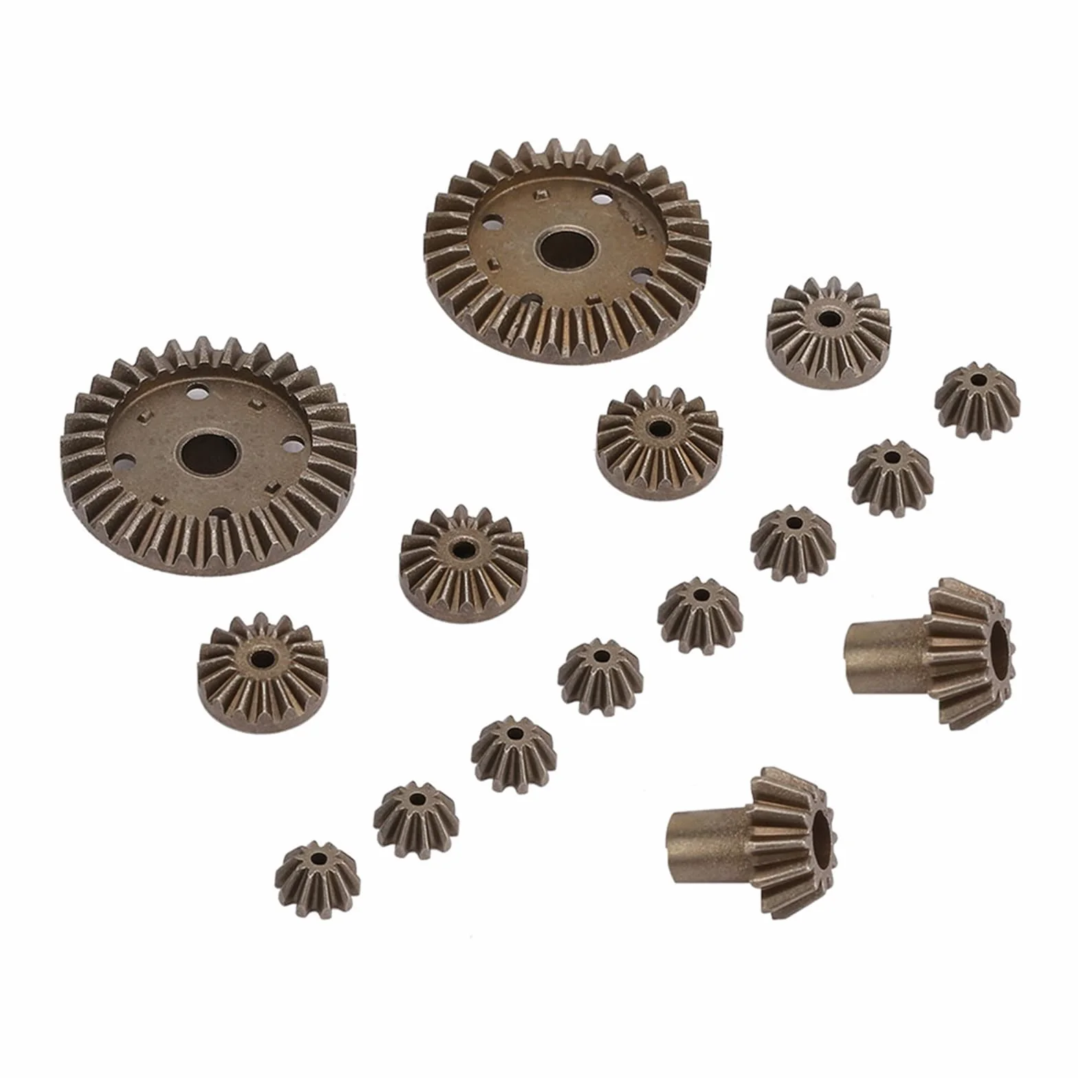 Metal Gear for WLTOYS 12428, Special Zaprojektowane, Ulepszone Części 16pcs w Celu Poprawy Wydajności Samochodu RC, Wykonane z Solidnego Metalu, Odpowiednie z 12423