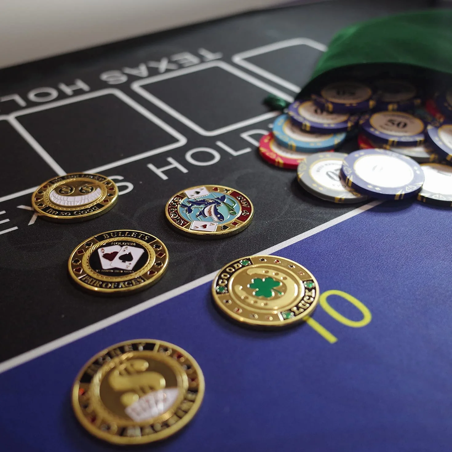 LuluCircle Poker Guard, Gewichte für Poker, Poker Geschenke für Männer, Poker Kartenschutz, Poker Zubehör, Münzen Sammlerstücke, Poker Chips Münze mit Kunststoffhülle (Post Flop God)