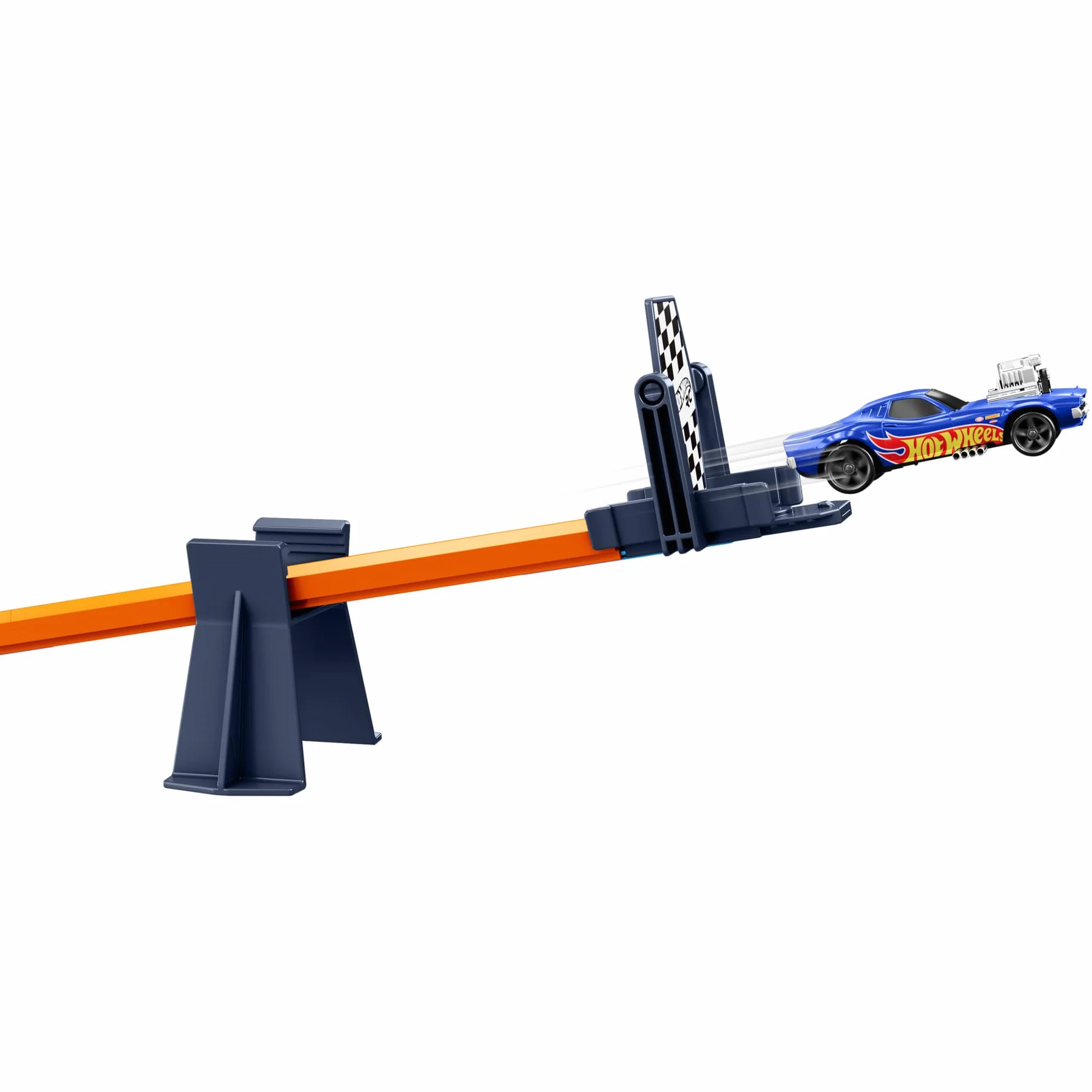 Hot Wheels RC Wyzwanie prędkości Zestaw ze zdalnie sterowanym pojazdem w skali 1:64 i ponad 30 elementami toru, kilka konfiguracji, jazda pojazdami po torze i poza nim, HXX45