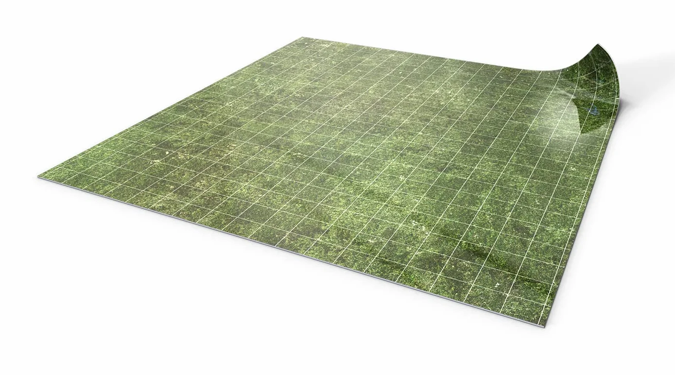 playmats.eu PP004-kw_Mini Dungeons and Dragons, DND, D&D mata suchościeralna RPG, trawa, 50 x 50 cm