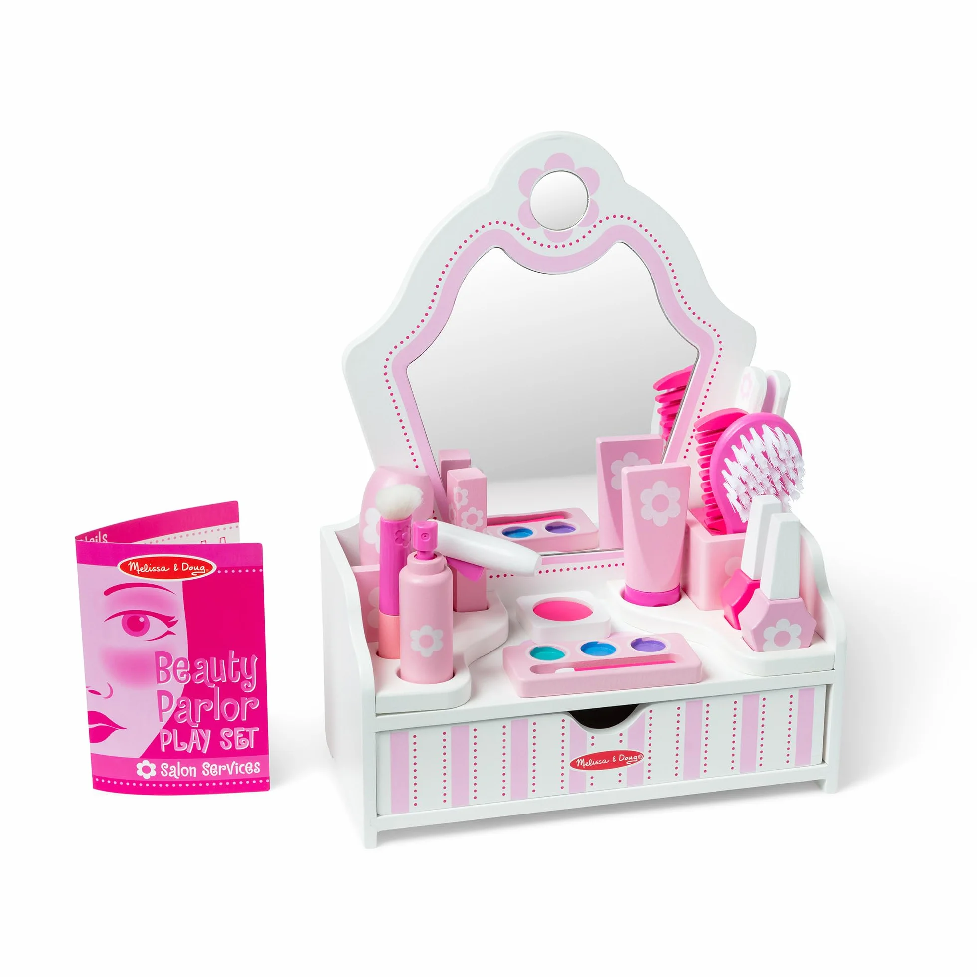 Melissa & Doug – zabawkowy zestaw kosmetyczny | zabawa z odgrywaniem ról | zestaw zabawkowy | 3+ | prezent dla chłopca lub dziewczynki