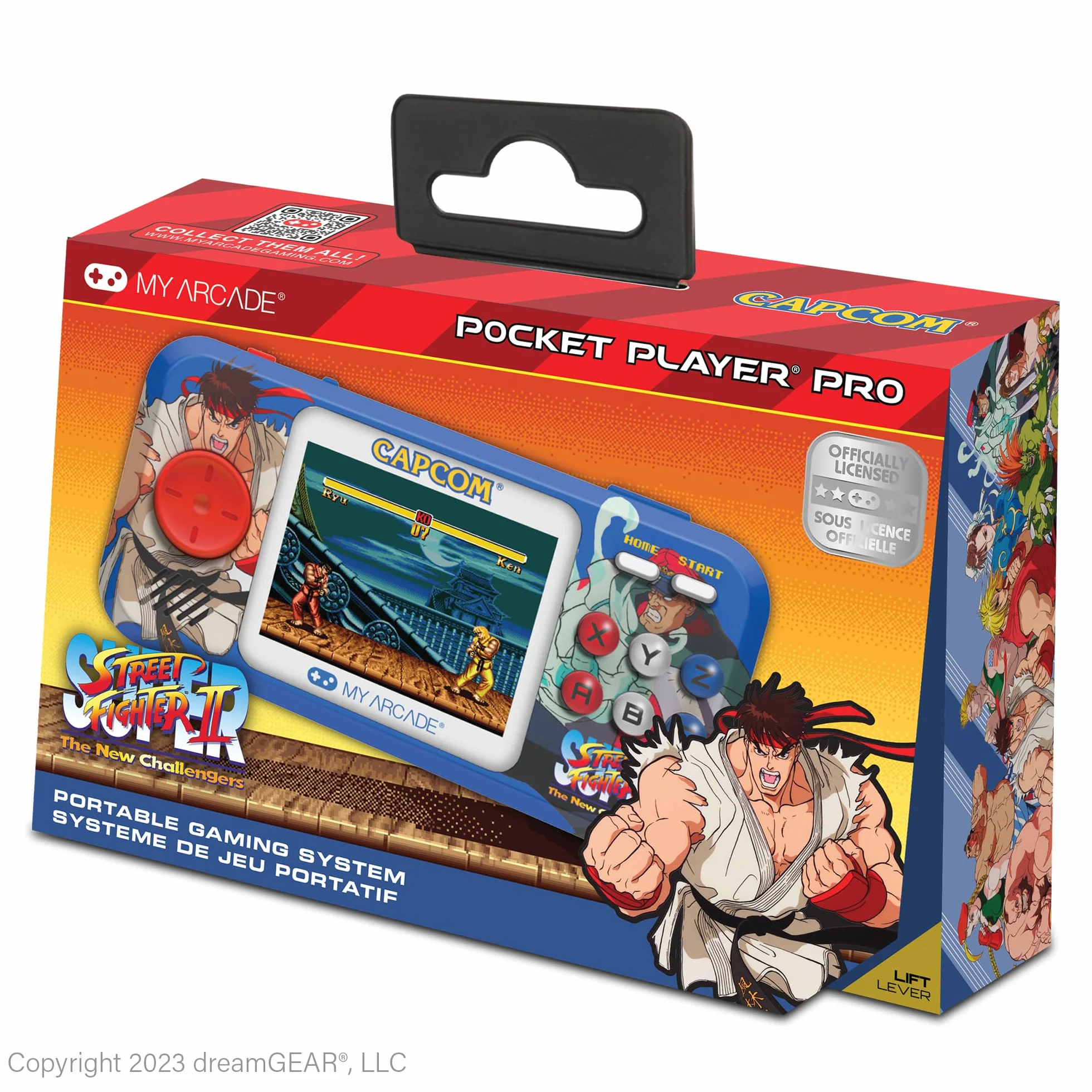 My Arcade Super Street Fighter II Pocket Player Pro ręczny przenośny system gier (2 gry w 1)