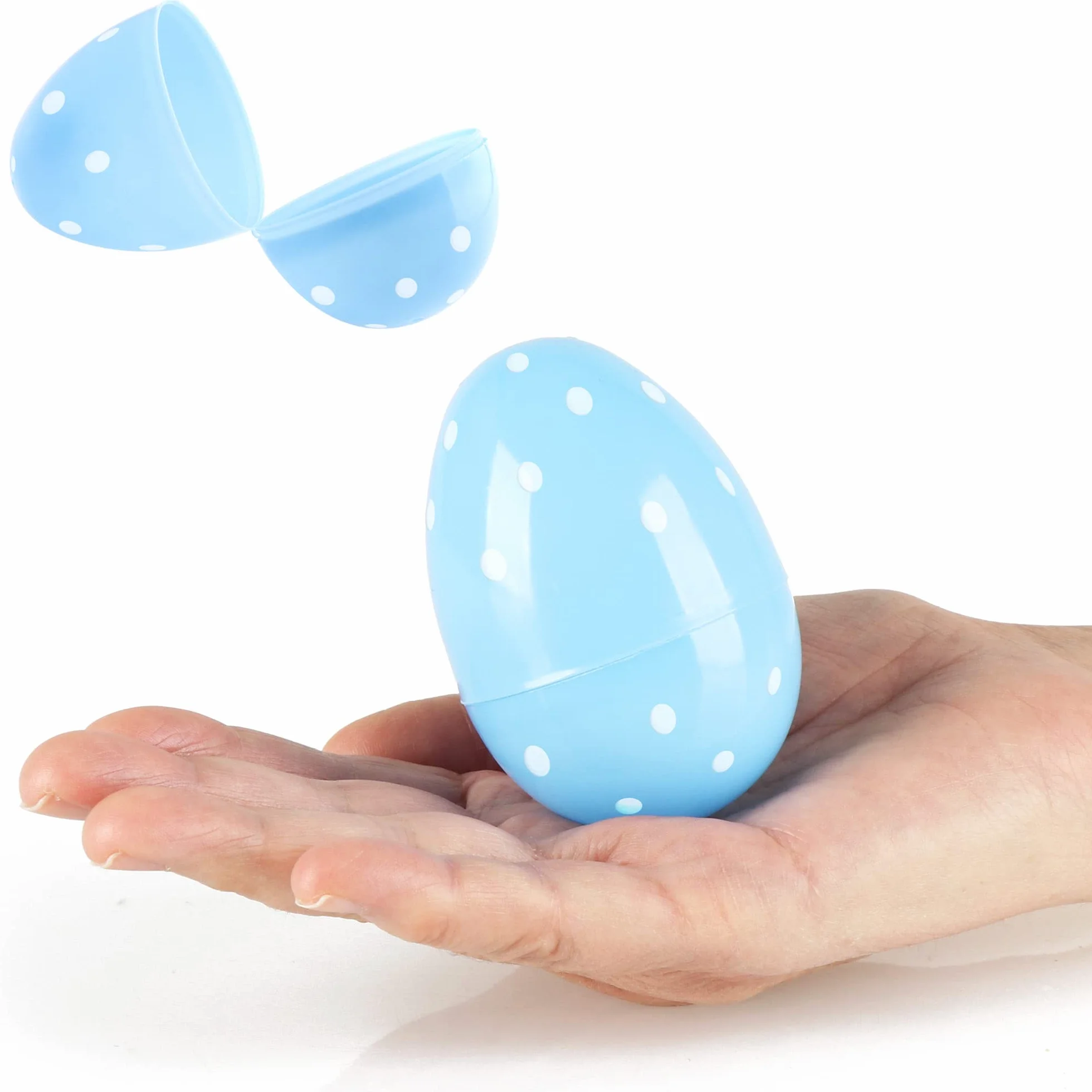 COM-FOUR® 24x jajka wielkanocne do napelnienia, kolorowe plastikowe jajka do napelnienia i powieszenia, puste plastikowe jajka do polowania na jajka wielkanocne (Zwrotnica)