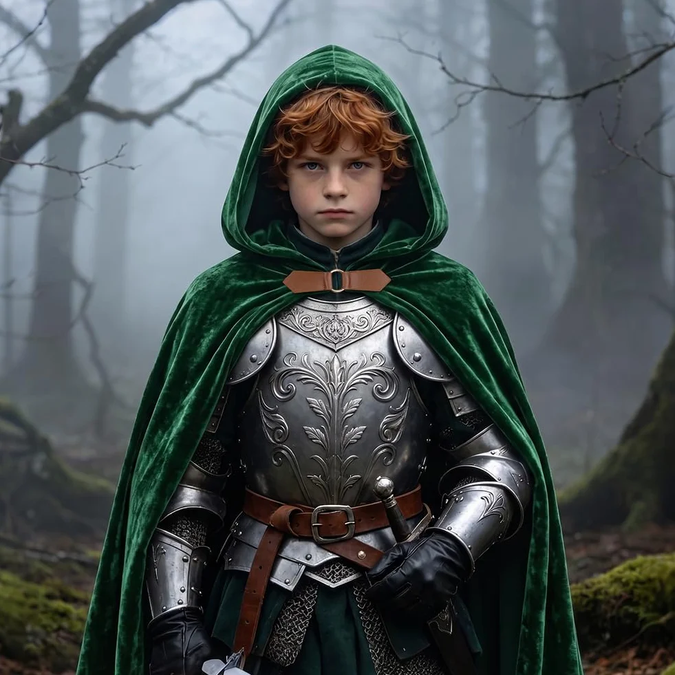 Średniowieczny płaszcz z kapturem, peleryna hobbitowa 100 cm na Halloween Cosplay