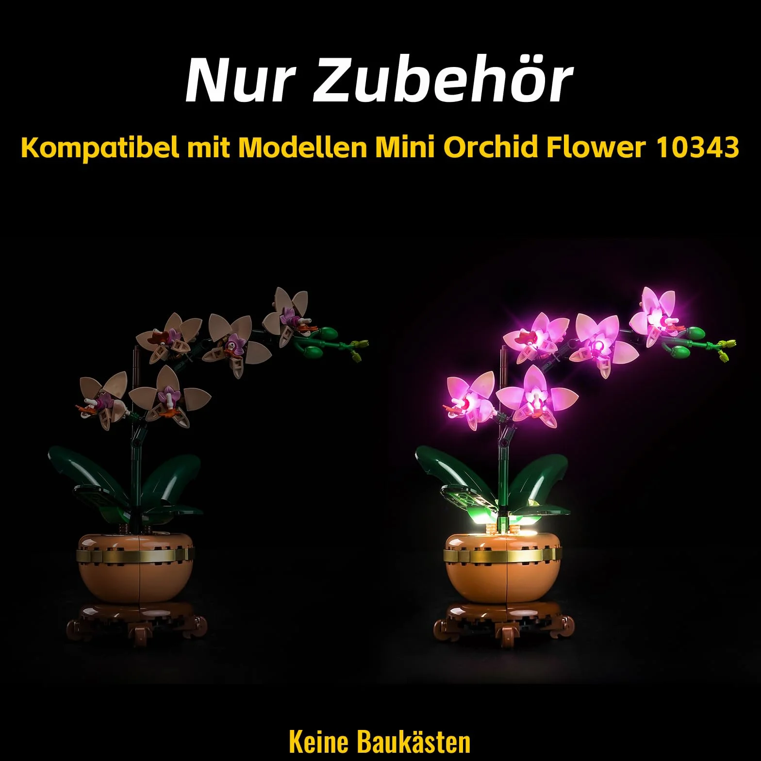 BrickBling Zestaw oświetleniowy LED kompatybilny z Lego 10343 Mini Orchid