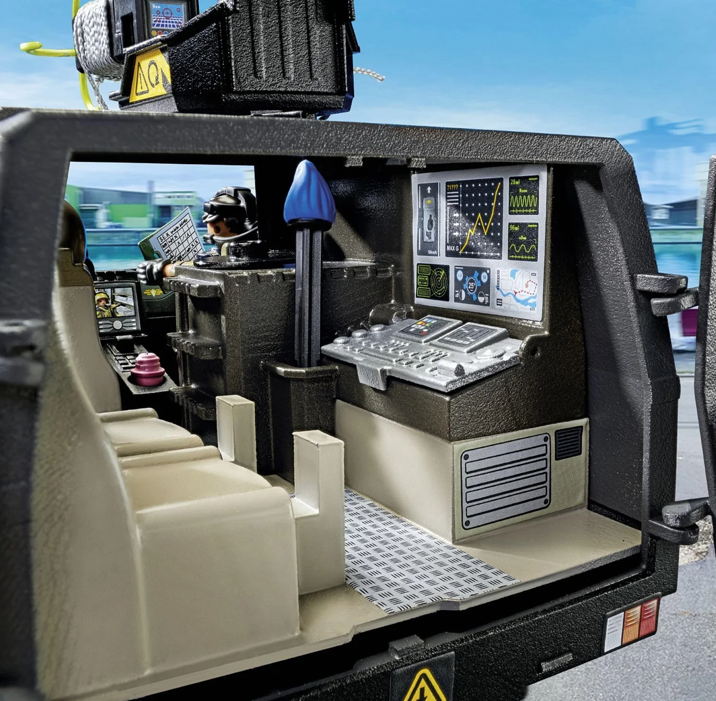 PLAYMOBIL 71144 City Action Pojazd terenowy jednostki specjalnej, nowoczesny pojazd terenowy do akcji specjalnych ze światłem i dźwiękiem, od 5 lat