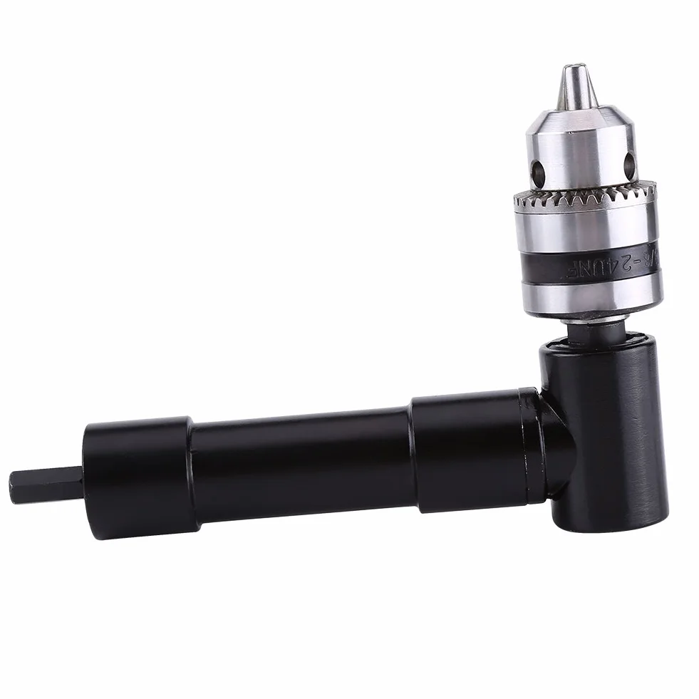 Adapter uchwytu wiertarskiego z prawym kątem, Jectse 90 stopni kąt 8 mm, trzpień sześciokątny, Power Elektryczna głowica do wiertarki kątowej z szybkomocującym uchwytem wiertarskim