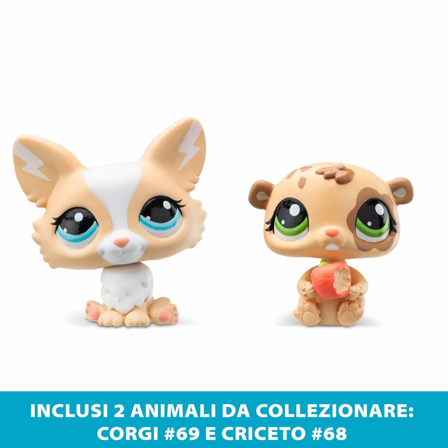 BANDAI Littlest Pet Shop, Czas zabawy Playset, mobilne głowy, Gen 7 (zwierzęta domowe #69 i #68 Ekskluzywne zwierzęta do zabawy), dla dzieci od 4 lat, BF00519 wielokolorowy