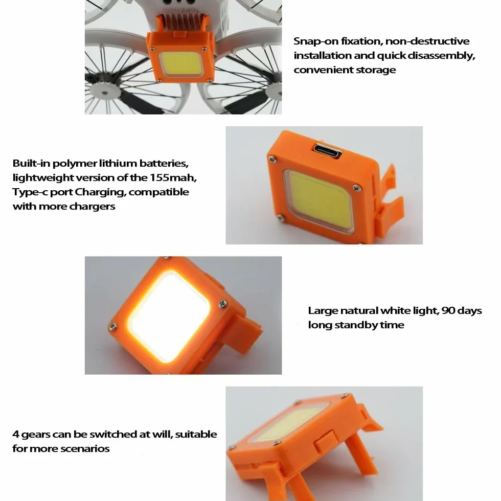 Wielofunkcyjna nocna lampka nawigacyjna do DJI Flip Light DIY kombinacja swobodnie dopasowana lampa błyskowa LED lampa sygnalizacyjna szperacz światło ostrzegawcze akcesoria do drona (dolna lampa