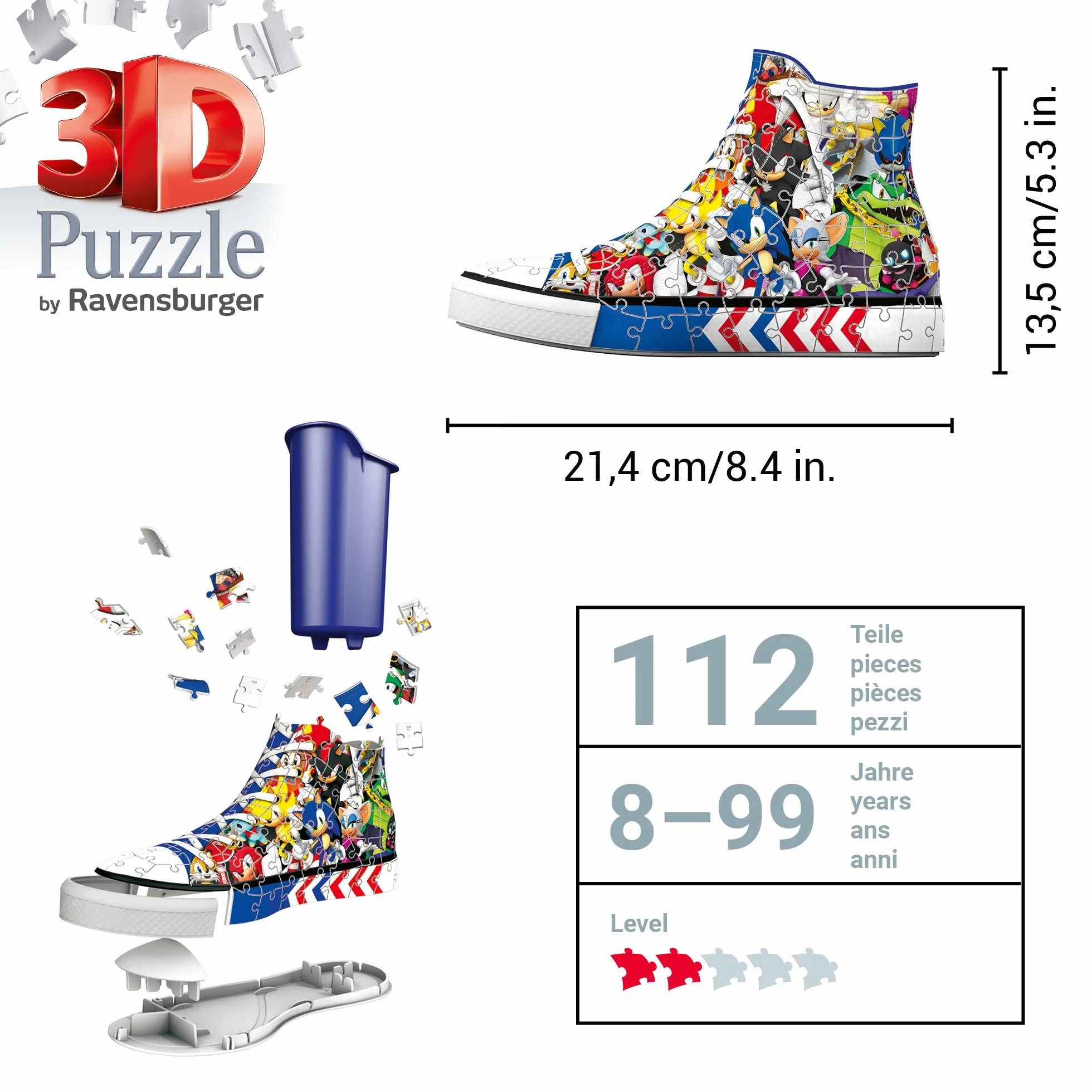 Ravensburger Puzzle 3D Trampek Sonic