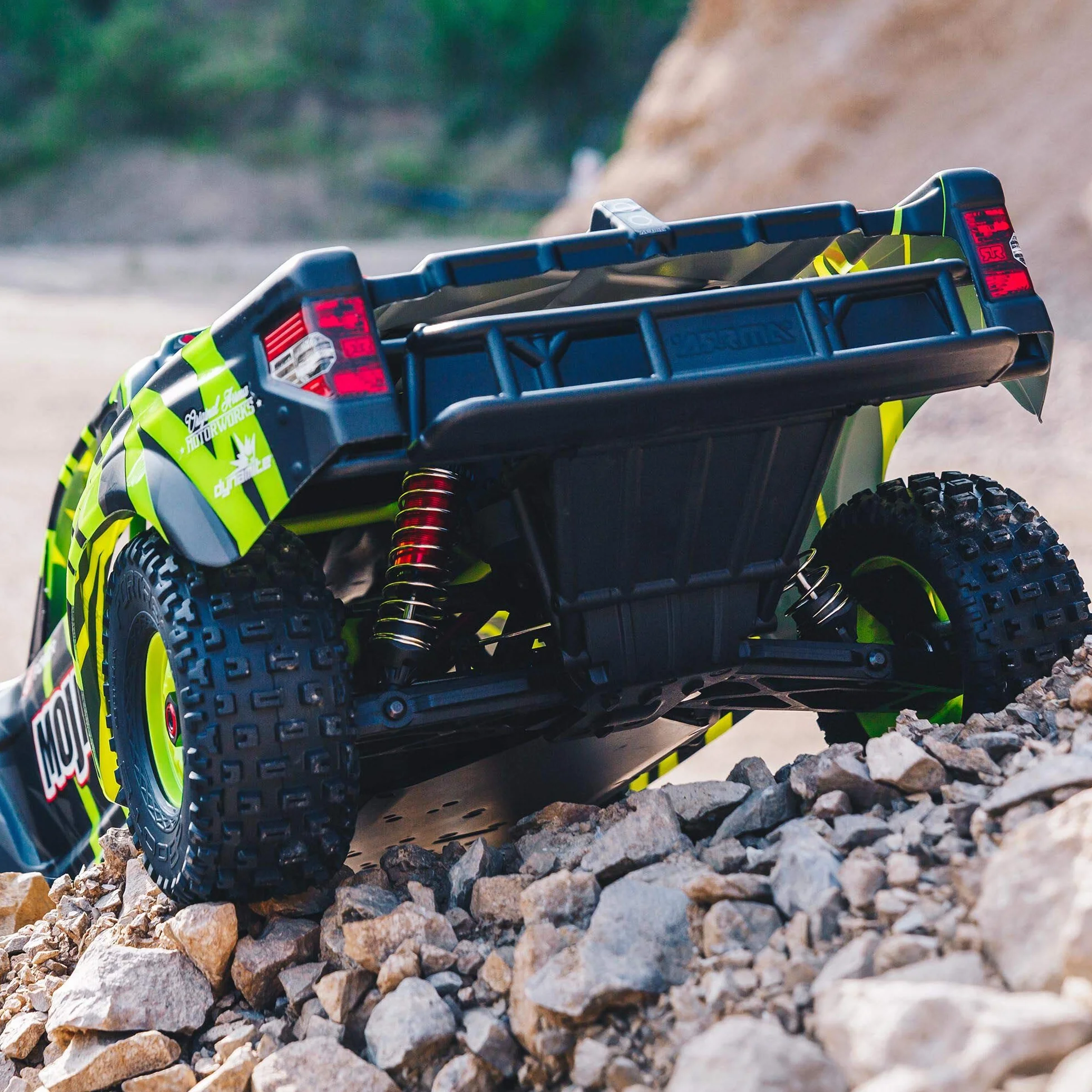 ARRMA RC Truck 1/7 MOJAVE 6S V2 4WD BLX Desert Truck z firmą Spektrum (Ready-to-Run), zielony/czarny, ARA7604V2T1
