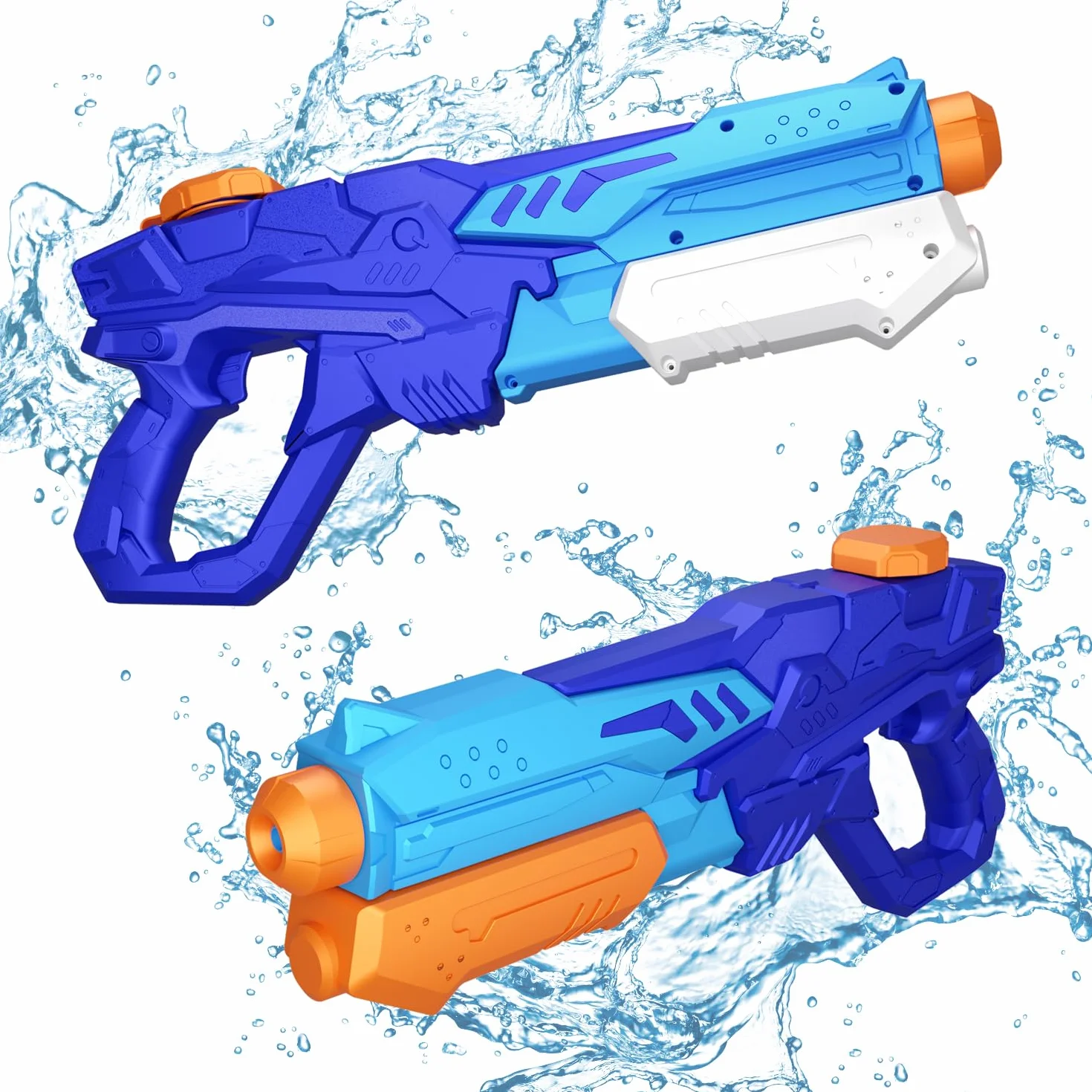 MOZOOSON 2 x pistolet na wodę dla dzieci - pistolet na wodę o pojemności 620 ml, 6-10 metrowy pistolet na wodę dalekiego zasięgu, zabawka wodna dla dzieci i dorosłych