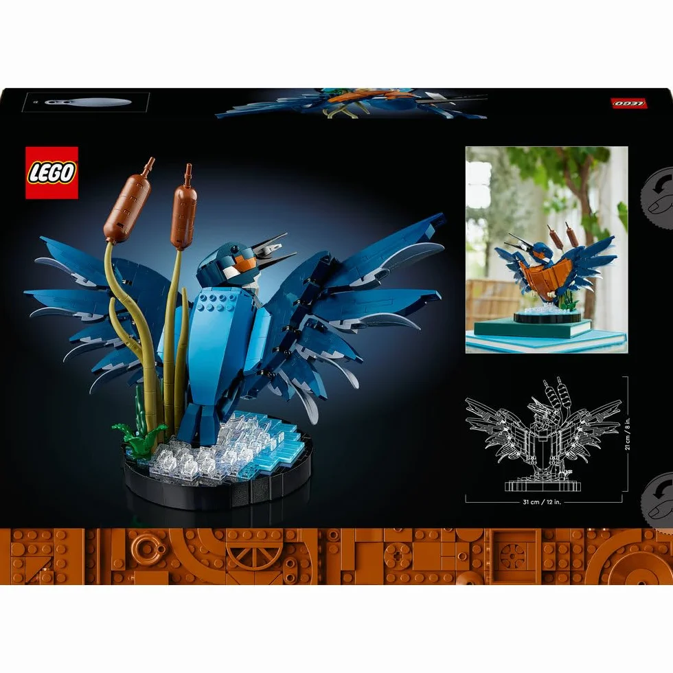 LEGO Icons Zimorodek, Model Ptaka z Klocków do Zbudowania, Kreatywny zestaw dla Dorosłych Miłośników Ornitologii, Dekoracje do Domu i Ozdoba na Biurko, Pomysł na Prezent dla Niej i dla Niego, 10331