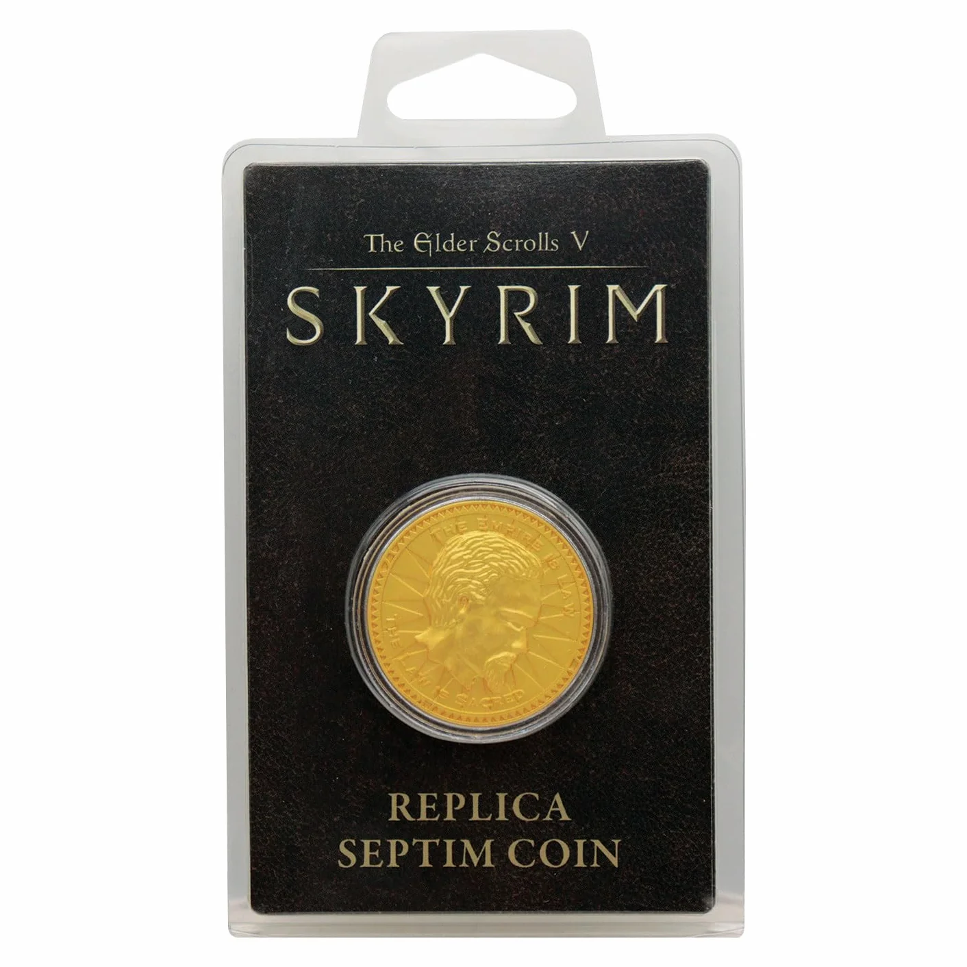 FaNaTtik The Elder Scrolls Collectors Replika Monety Septim – Specjalna Edycja Misty Gold, Indywidualnie Numerowana Sztuka, Oficjalny Produkt Skyrim (38mm)