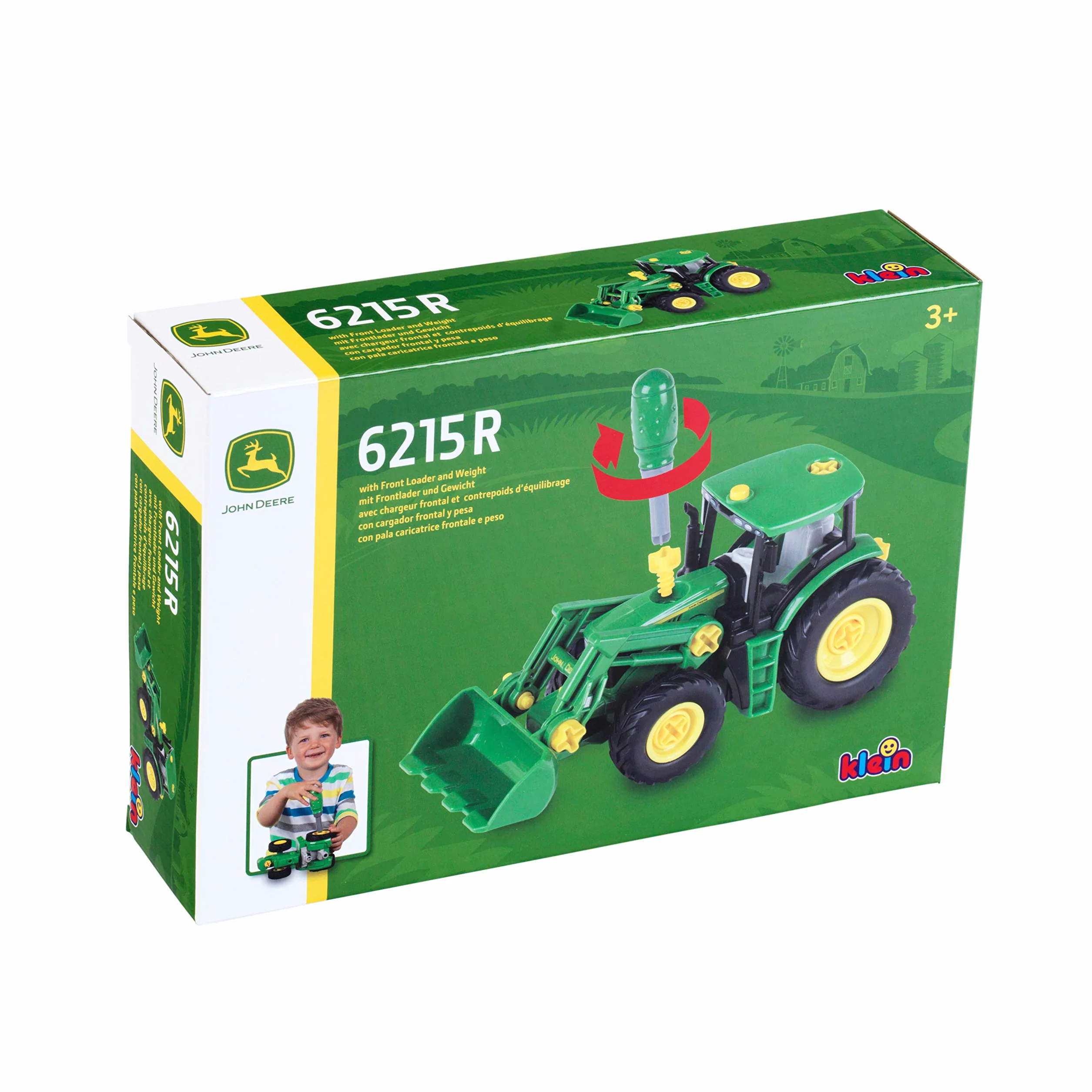 Theo Klein Traktor John Deere 3903 z ładowaczem przednim i przeciwwagą