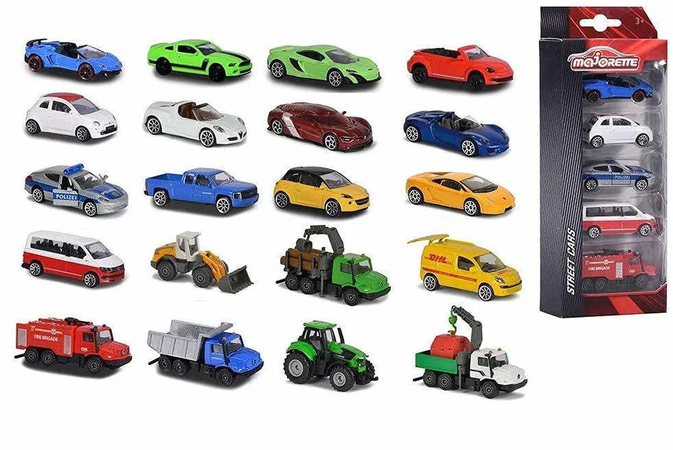 Majorette - Miniaturowe Pojazdy, Wielokolorowy, 5 Sztuk, 212053166