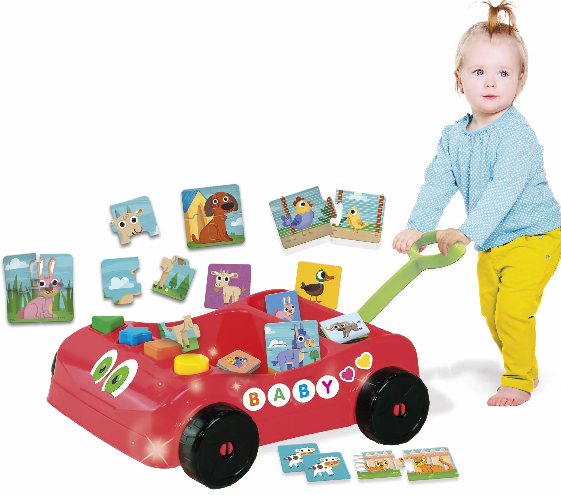 Lisciani Carotina Baby Wagon Remolque de bébés Juego educativo para niños a partir de 1 año