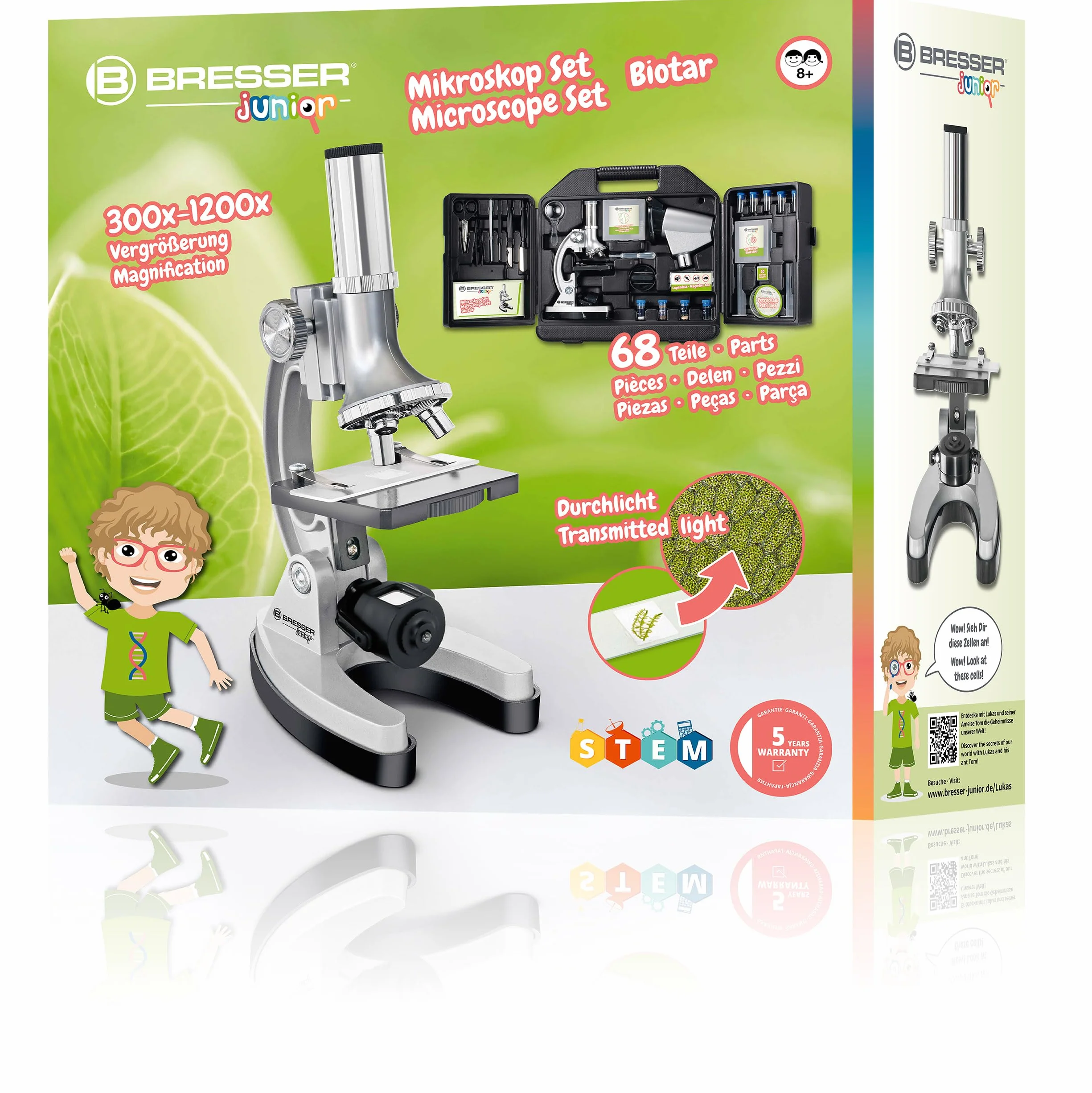 Bresser Junior zestaw mikroskopów 300x-1200x