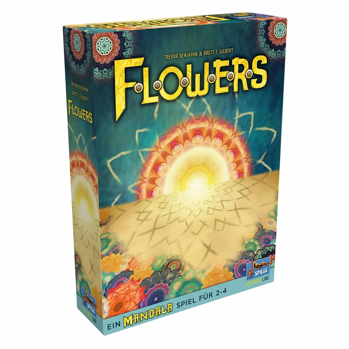 Lookout, Flowers: gra mandala, gra rodzinna, gra karciana, dla 2-4 graczy, od 10 lat, 30 minut, niemiecki