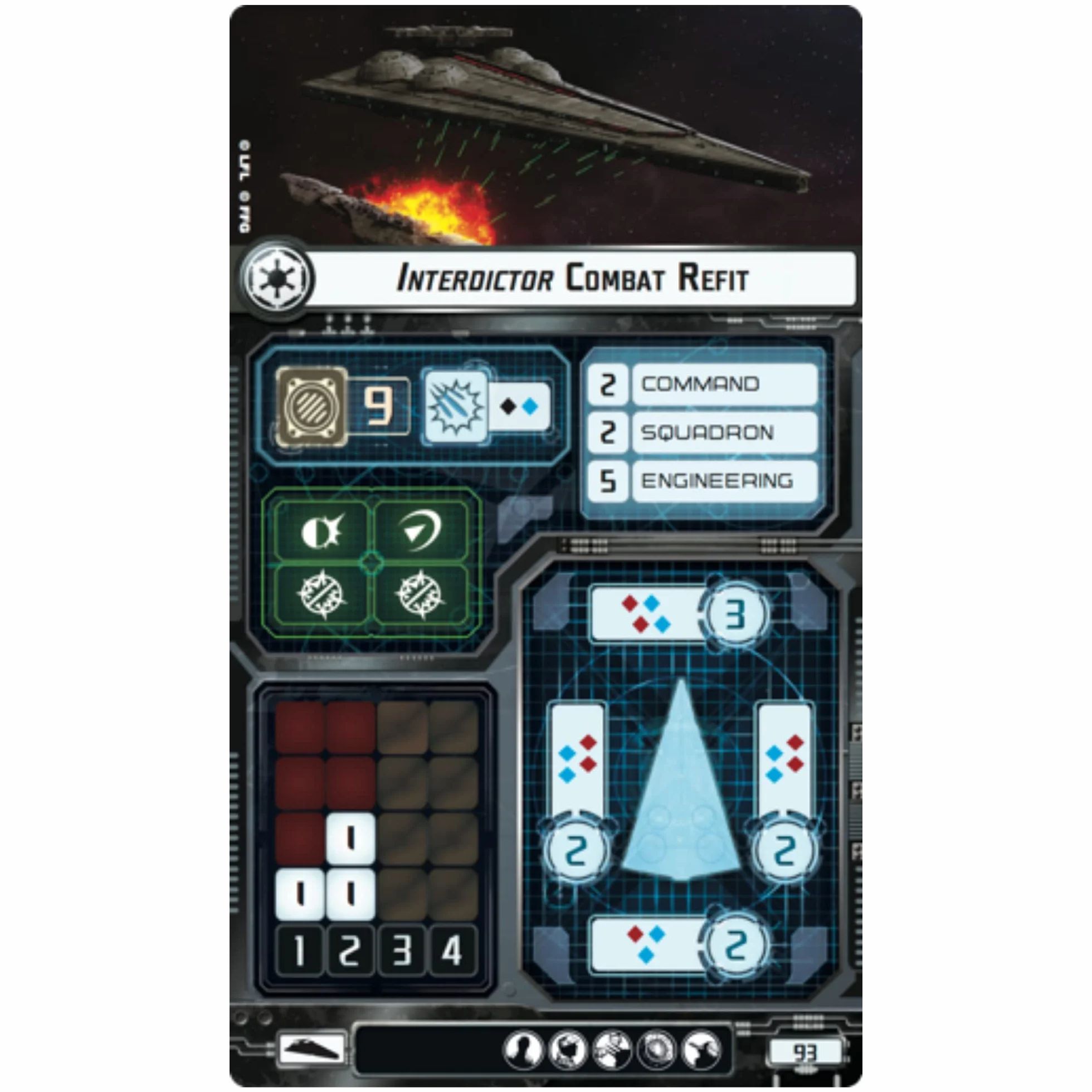 Star Wars Armada Interdictor Class Star Board Game