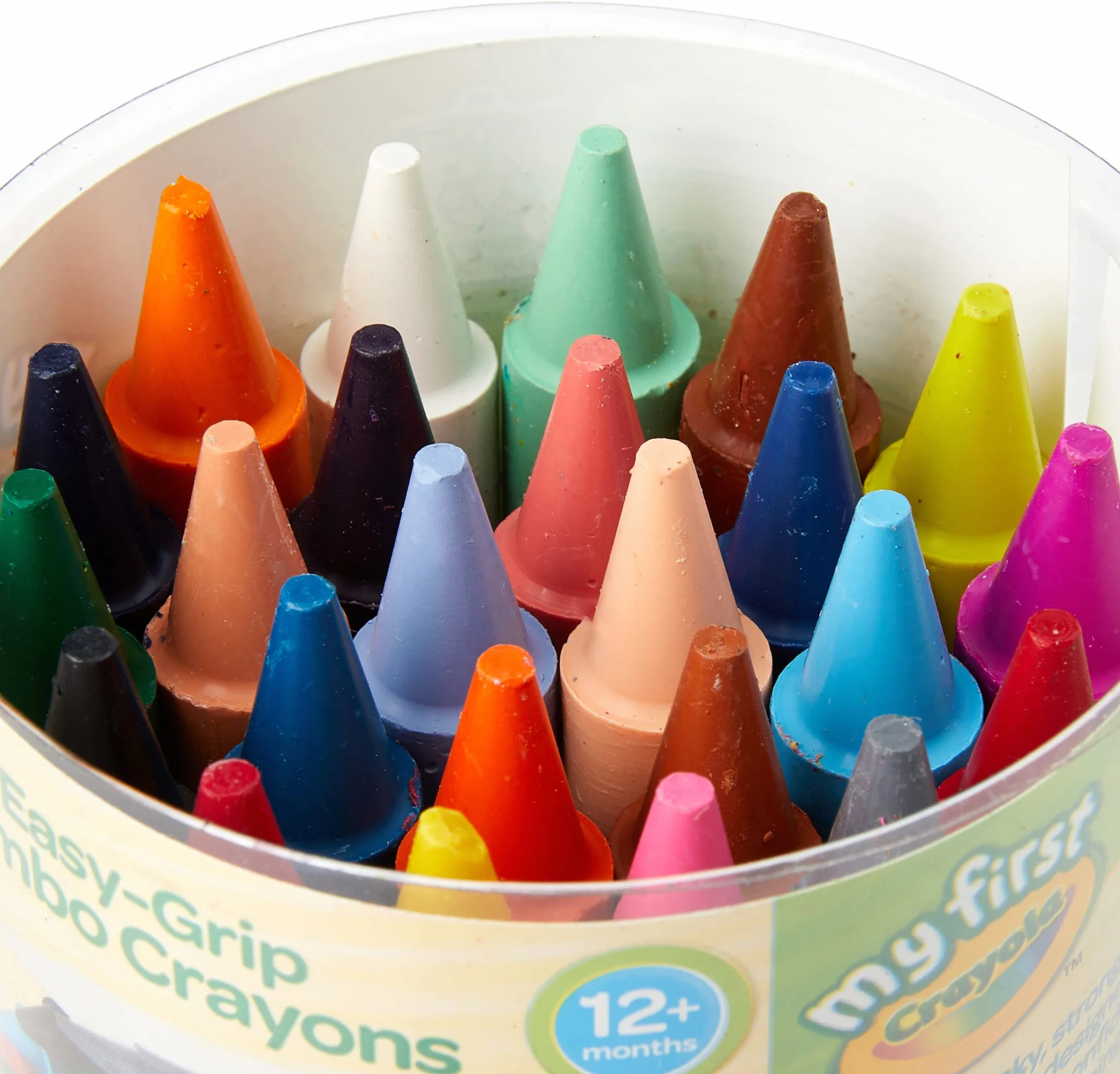 CRAYOLA MyFirst kredki Jumbo – różne kolory (24 szt.) | kredki do kolorowania Easy Grip idealne dla małych dłoni | idealne dla dzieci w wieku od 12 miesięcy