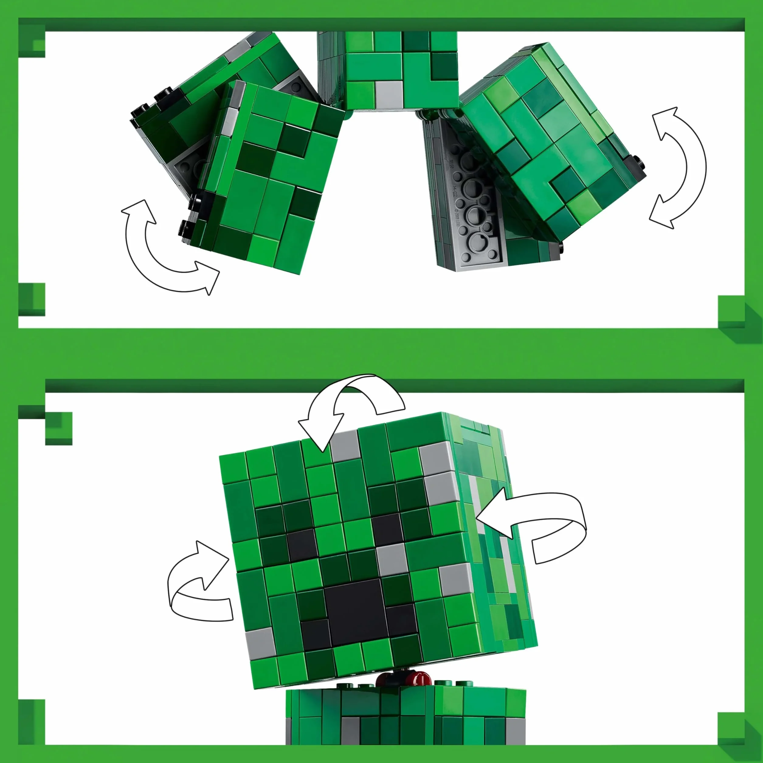 LEGO Minecraft Creeper, zabawka konstrukcyjna dla 10-latka z figurką akcji, zestaw dla gracza i pomysł na prezent dla chłopca i dziewczynki, fana gry wideo, ozdoba do pokoju dziecięcego 21276