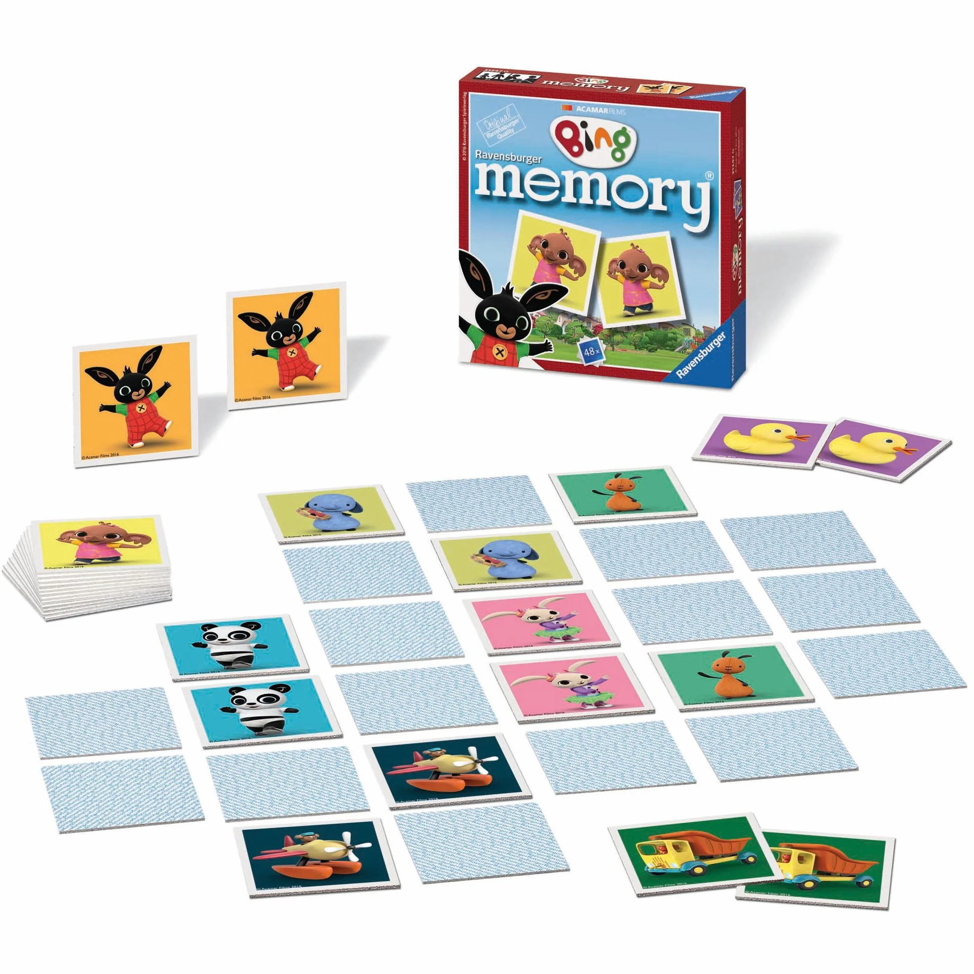 Ravensburger Cbeebies Bing Bunny mini zapamiętywanie dopasowane zdjęcie zatrzaskowe pary gra dla dzieci w wieku od 3 lat