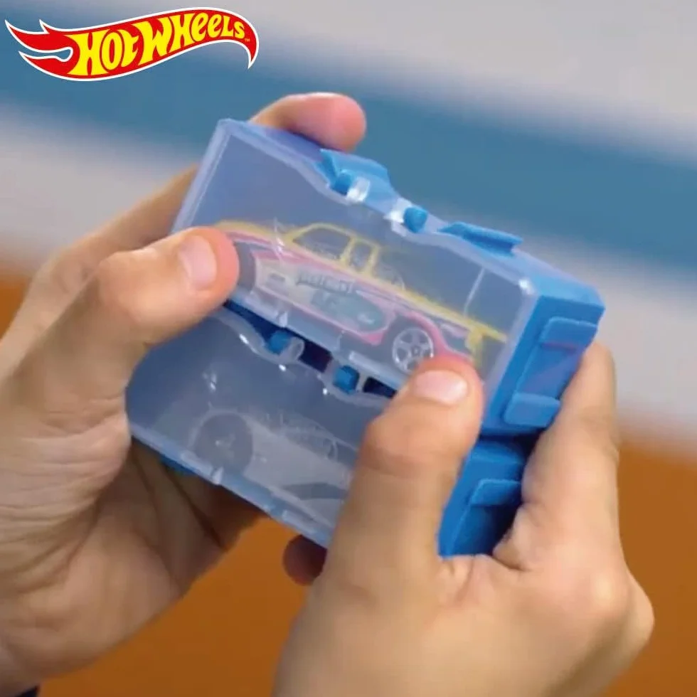 Hot Wheels Etui samochodowe Multibrick na 28 aut, wielokolorowe z uchwytem
