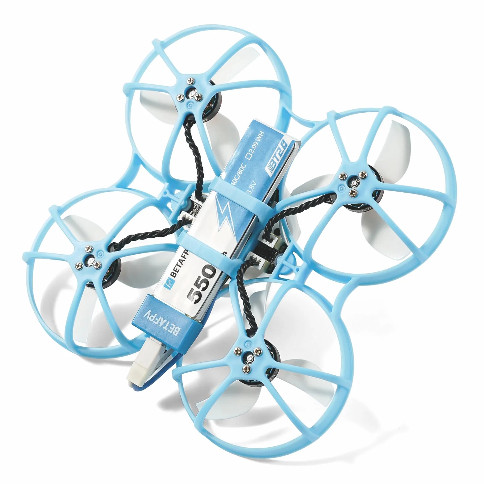 BETAFPV 4 szt. BT2.0 550mAh 1S bateria 4,35 V 40C/80C bateria Lipo z złączem BT2.0 Kompatybilny z 75-85 mm 1S Wyścigi FPV Whoop Drone Quadcoptery Like Meteor75 Pro FPV Drone