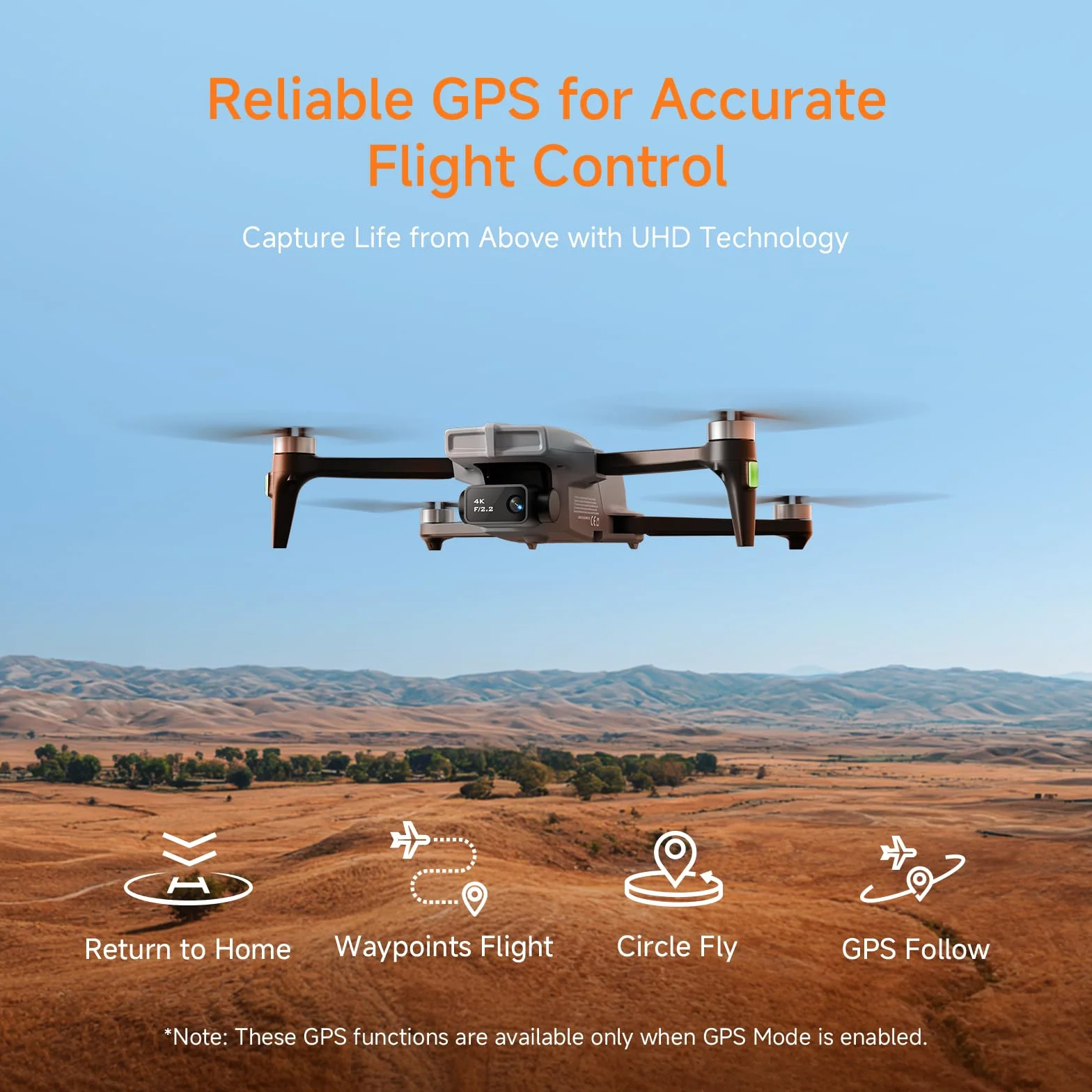 Ameta S20 Dron z Kamerą 4K Professional, Dron z GPS dla Dzieci i Dorosłych z Automatycznym Powrotem, 50 Minutowym Czasem Lotu, Trybem Inteligentnym, Sterowaniem Gestami, Wadze Poniżej 249g