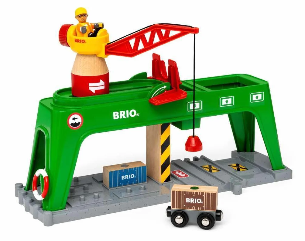 BRIO Dźwig kontenerowy biały